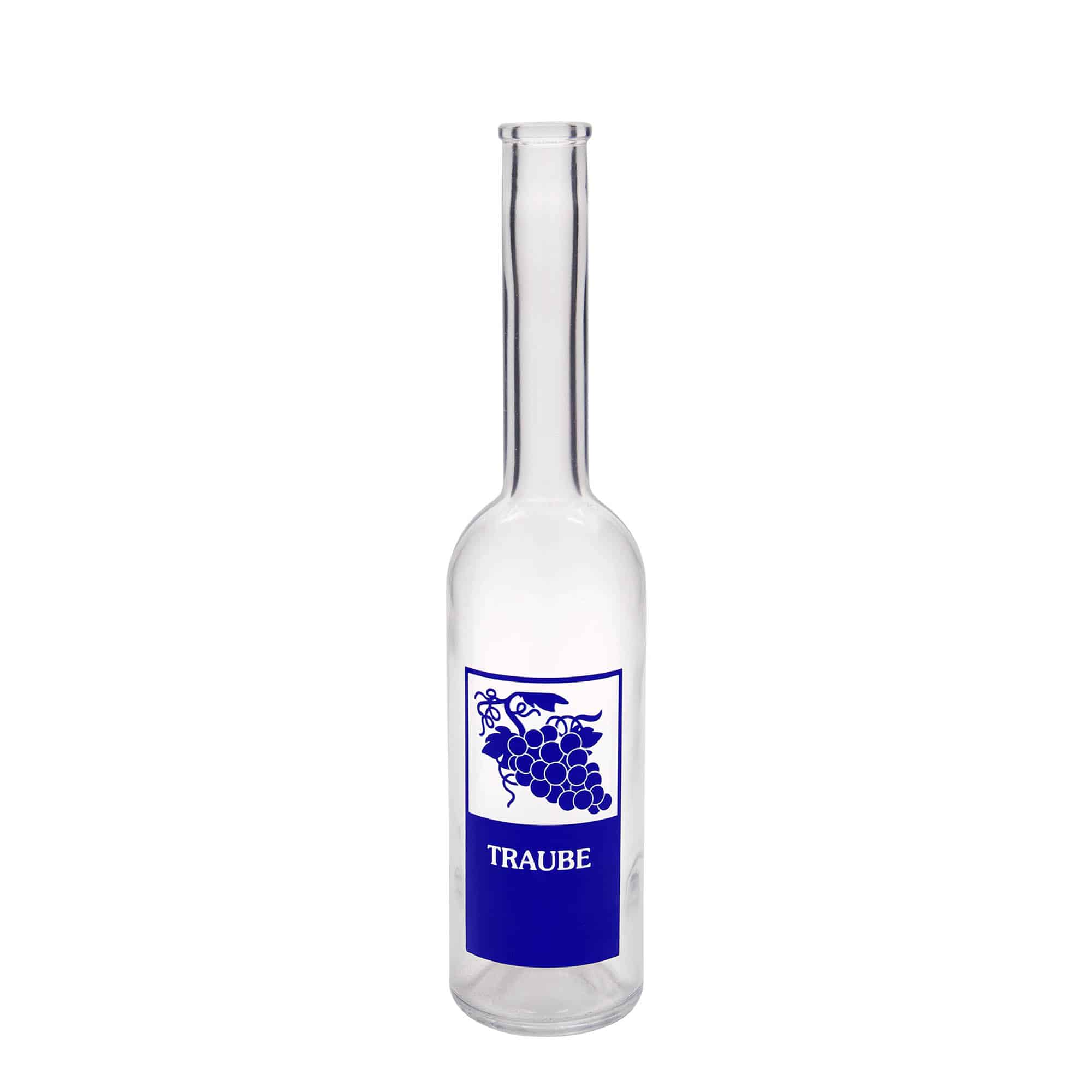 Γυάλινο μπουκάλι 'Opera' 500 ml, σχέδιο: σταφύλια, στόμιο: φελλός Γυάλινο μπουκάλι 'Opera' 500 ml, σχέδιο: σταφύλια, στόμιο: φελλός