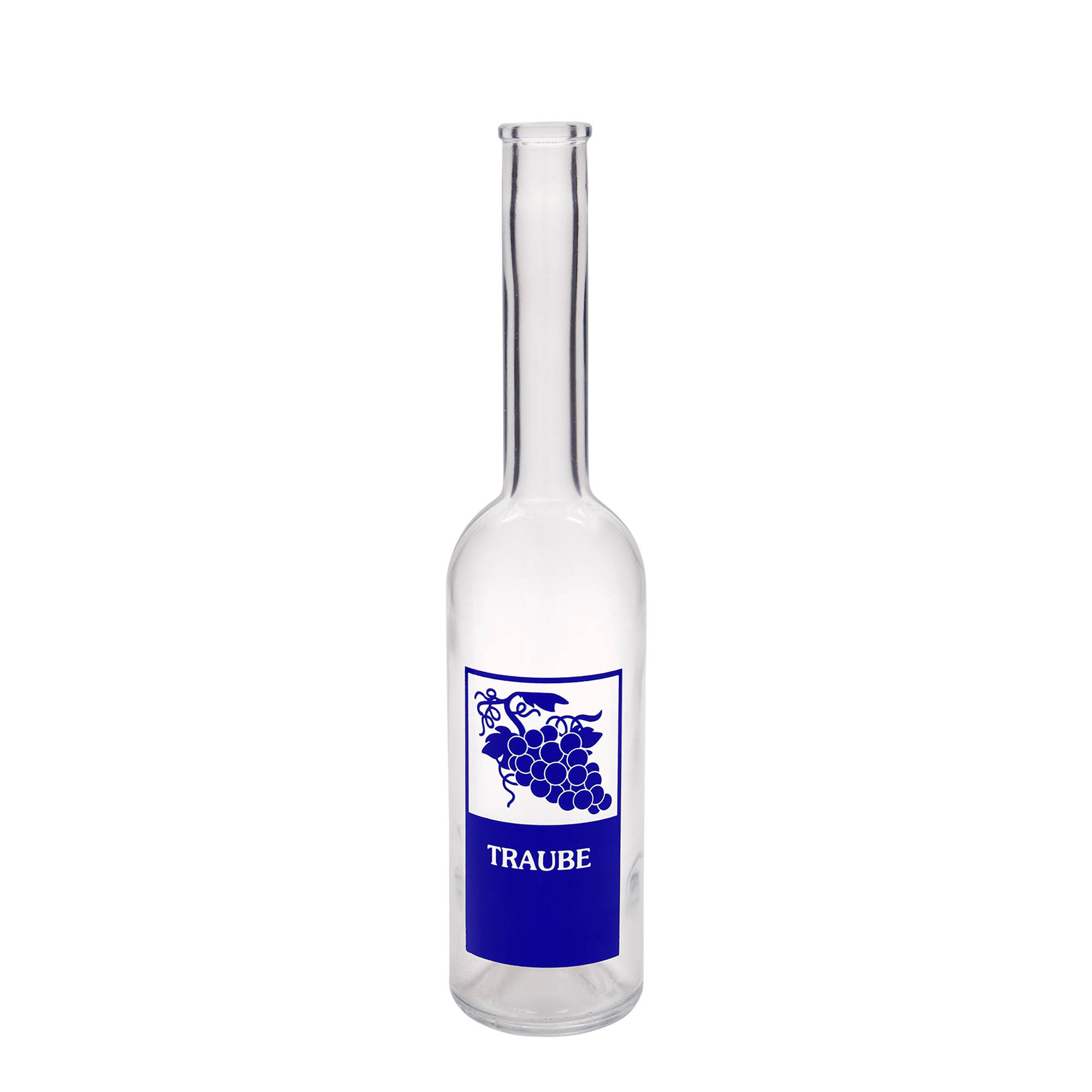 Γυάλινο μπουκάλι 'Opera' 500 ml, σχέδιο: σταφύλια, στόμιο: φελλός Γυάλινο μπουκάλι 'Opera' 500 ml, σχέδιο: σταφύλια, στόμιο: φελλός