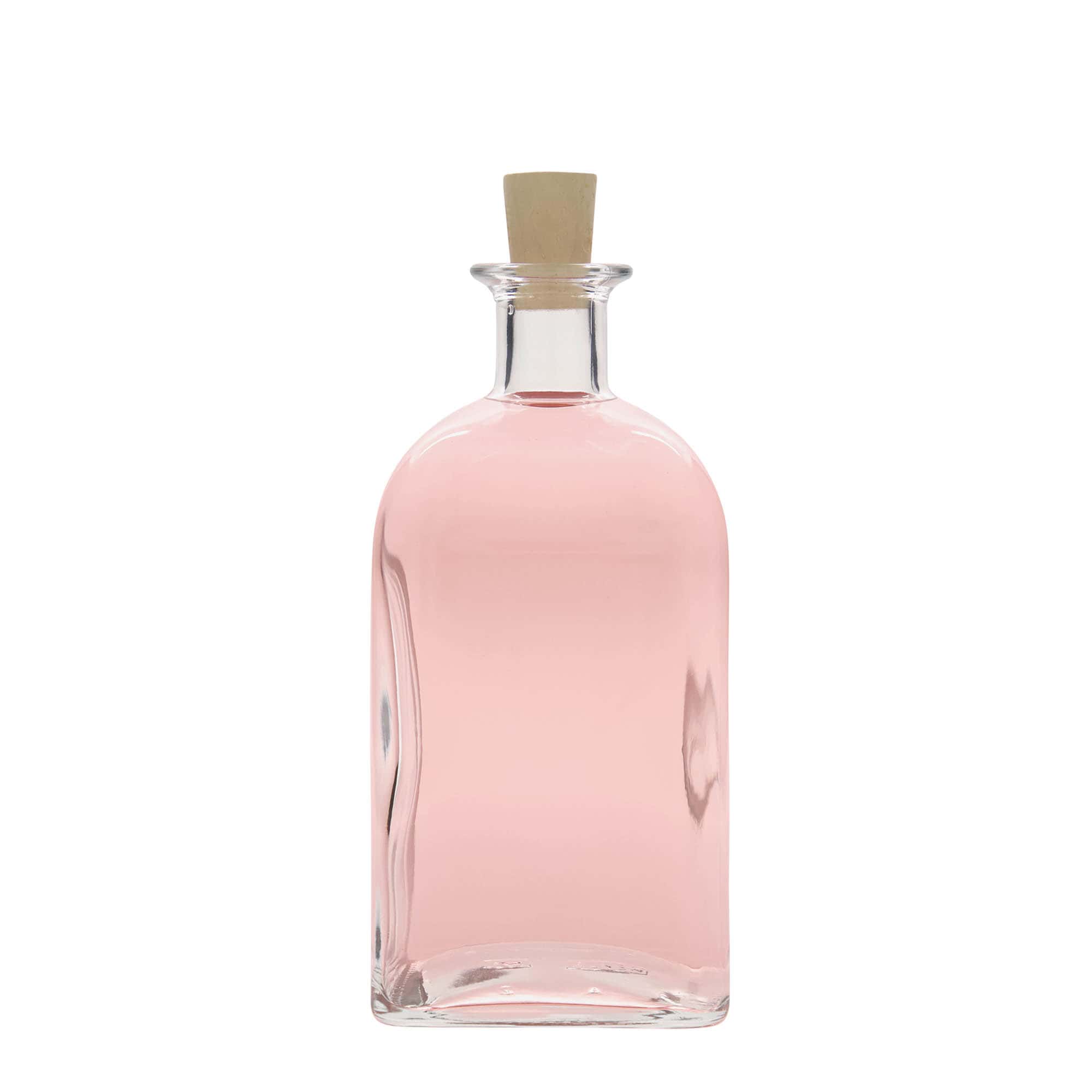 700 ml γυάλινο μπουκάλι Apotheker Carré, τετράγωνο, στόμιο: φελλός