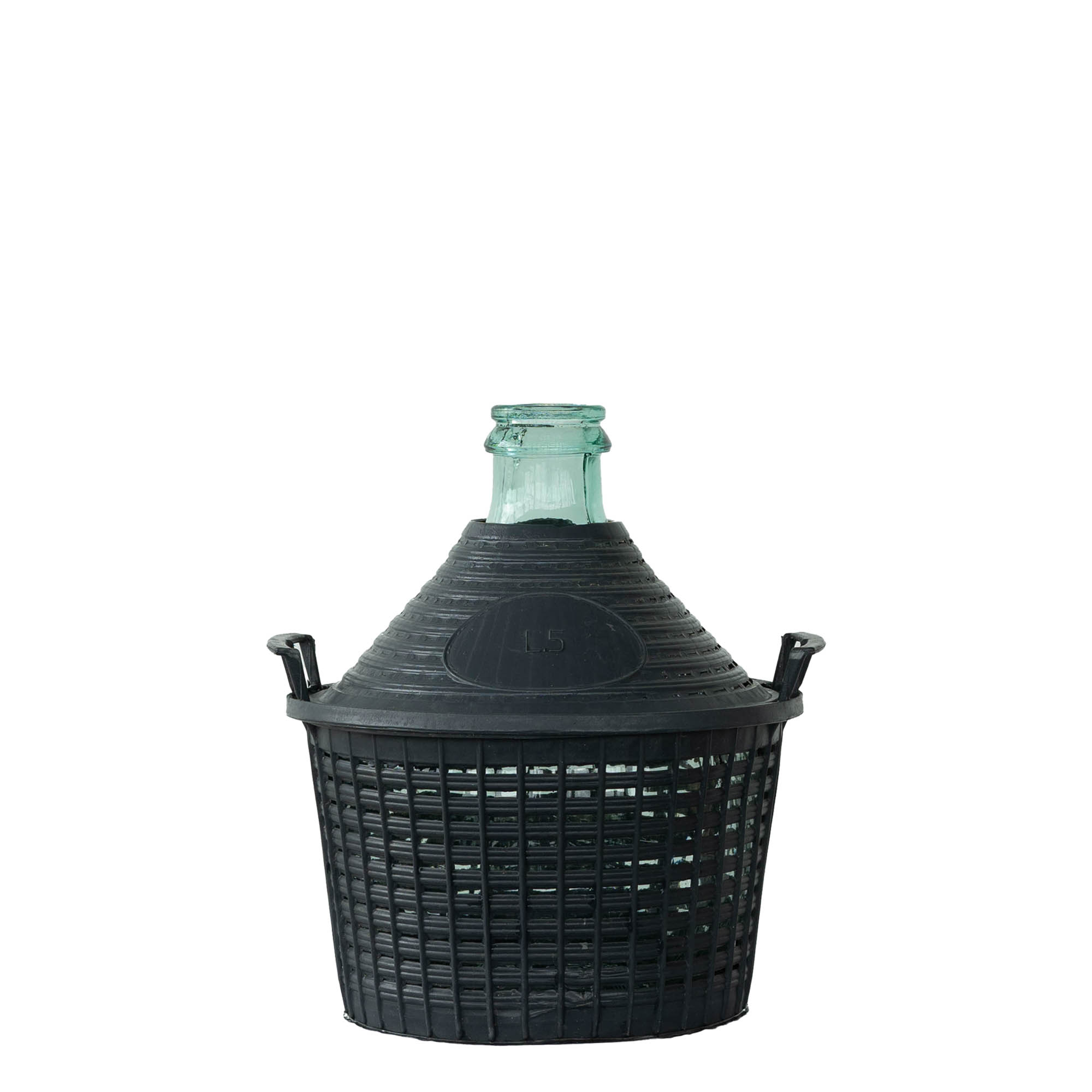 Νταμιτζάνα 5 l με στενό λαιμό, γυάλινη, στόμιο: χωνευτό πώμα