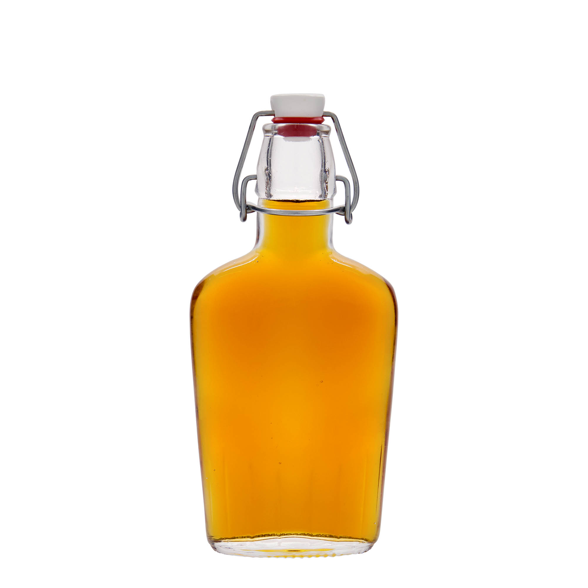 Γυάλινο μπουκάλι 'Fiaschetta' 250 ml, οβάλ, στόμιο: μηχανικό πώμα