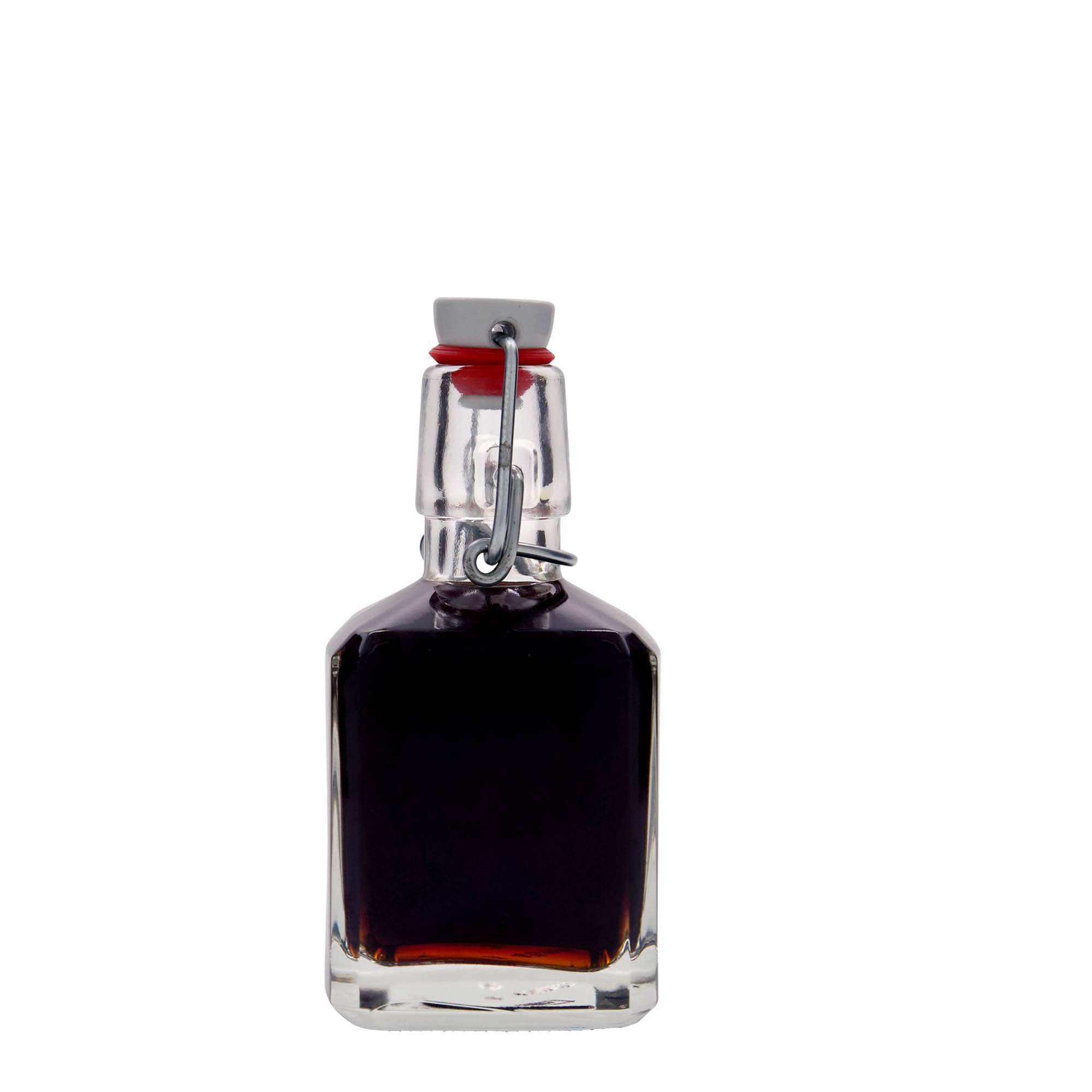 Γυάλινο μπουκάλι 'Kubica' 200 ml, τετράγωνο, στόμιο: μηχανικό πώμα