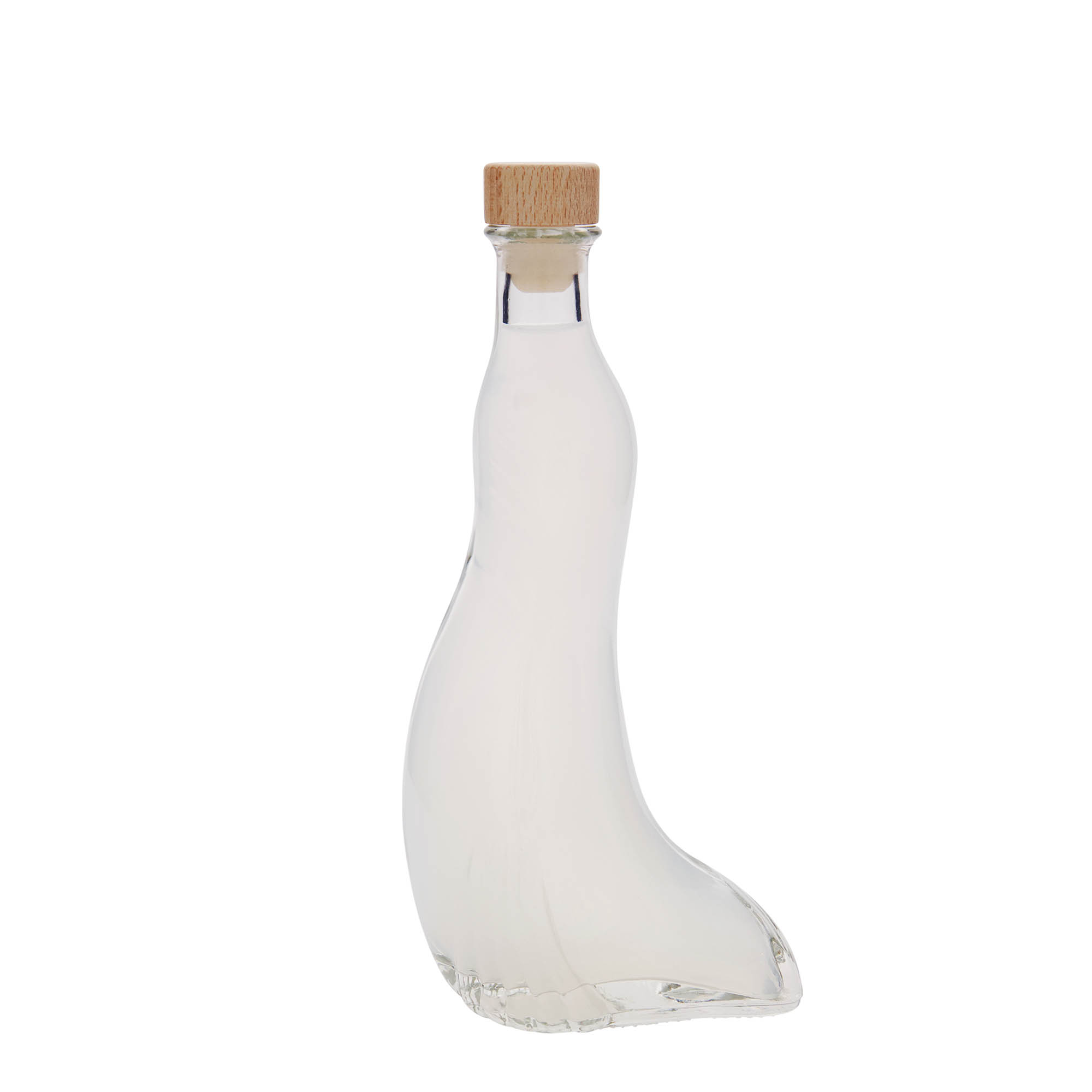 Γυάλινο μπουκάλι 'Φώκια' 200 ml, στόμιο: φελλός