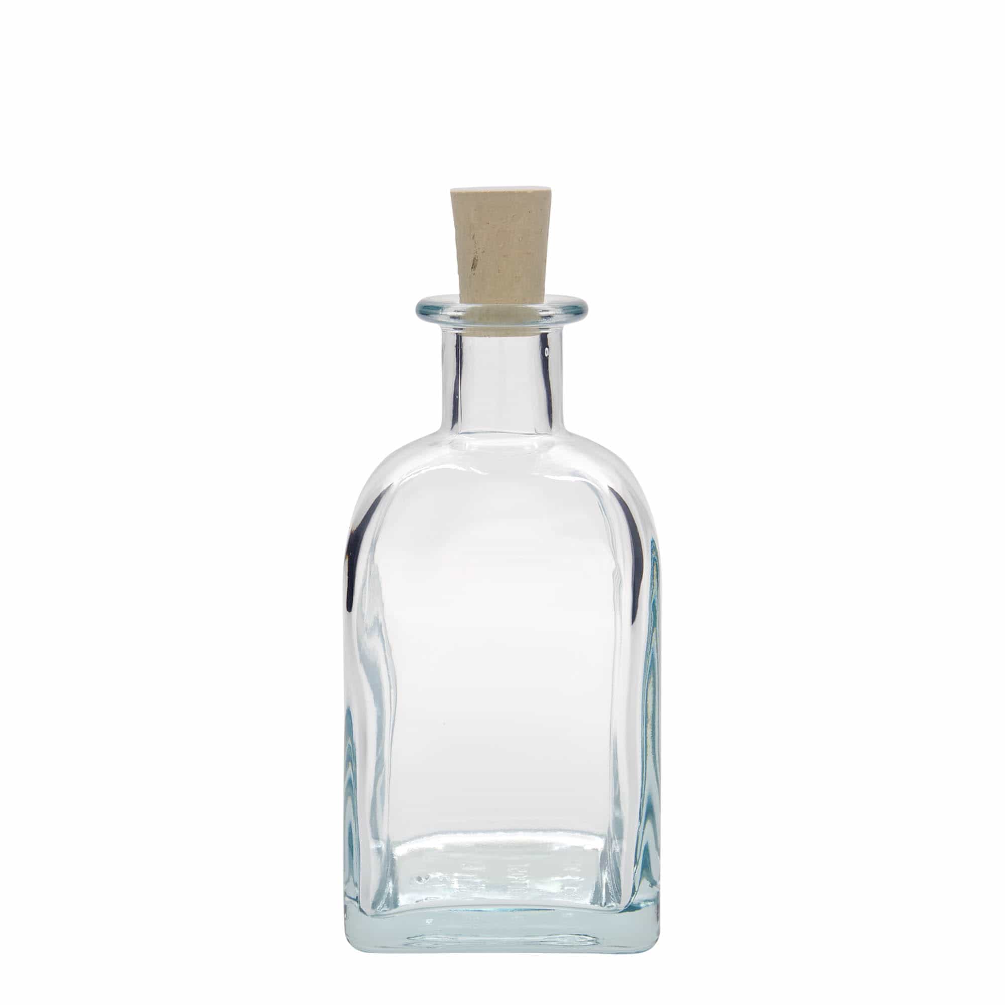 Γυάλινο μπουκάλι φαρμακείου 'Carré' 350 ml, τετράγωνο, στόμιο: φελλός