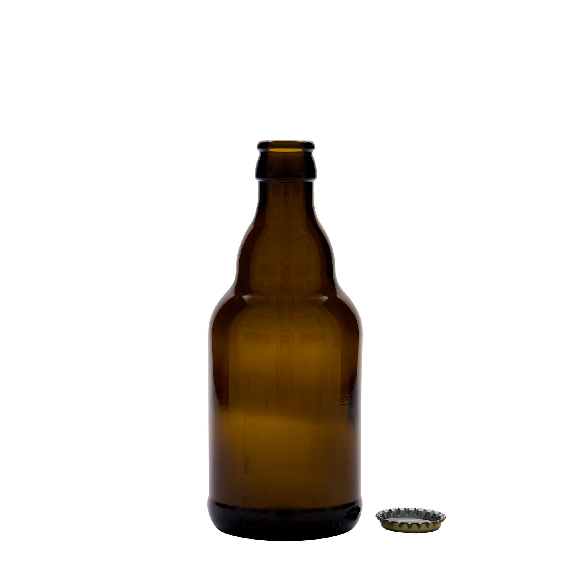 Μπουκάλι μπύρας 'Steinie' 330 ml, γυάλινο, καφέ, στόμιο: μεταλλική τάπα Μπουκάλι μπύρας 'Steinie' 330 ml, γυάλινο, καφέ, στόμιο: μεταλλική τάπα