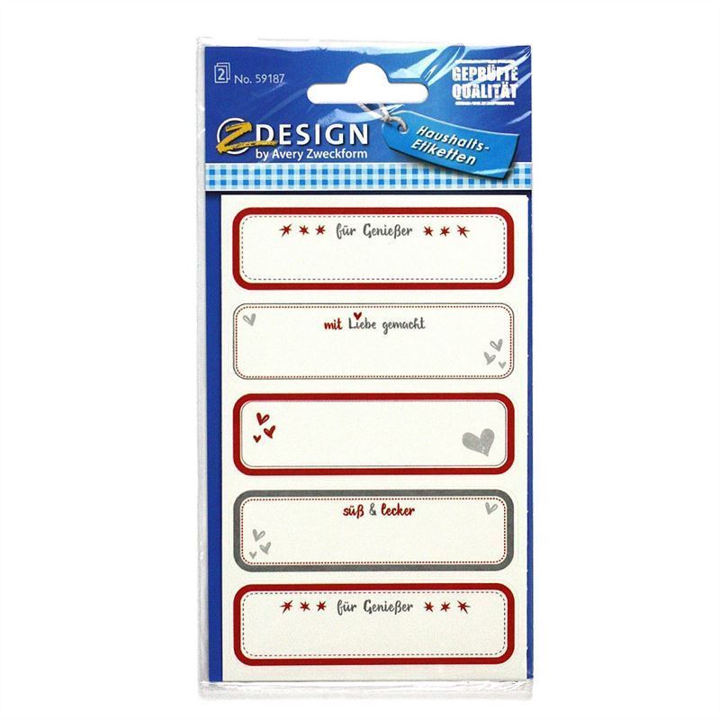 Ετικέτες Zweckform 'Σπιτικό', ορθογώνιες, χάρτινες, πολύχρωμες Ετικέτες Zweckform 'Σπιτικό', ορθογώνιες, χάρτινες, πολύχρωμες