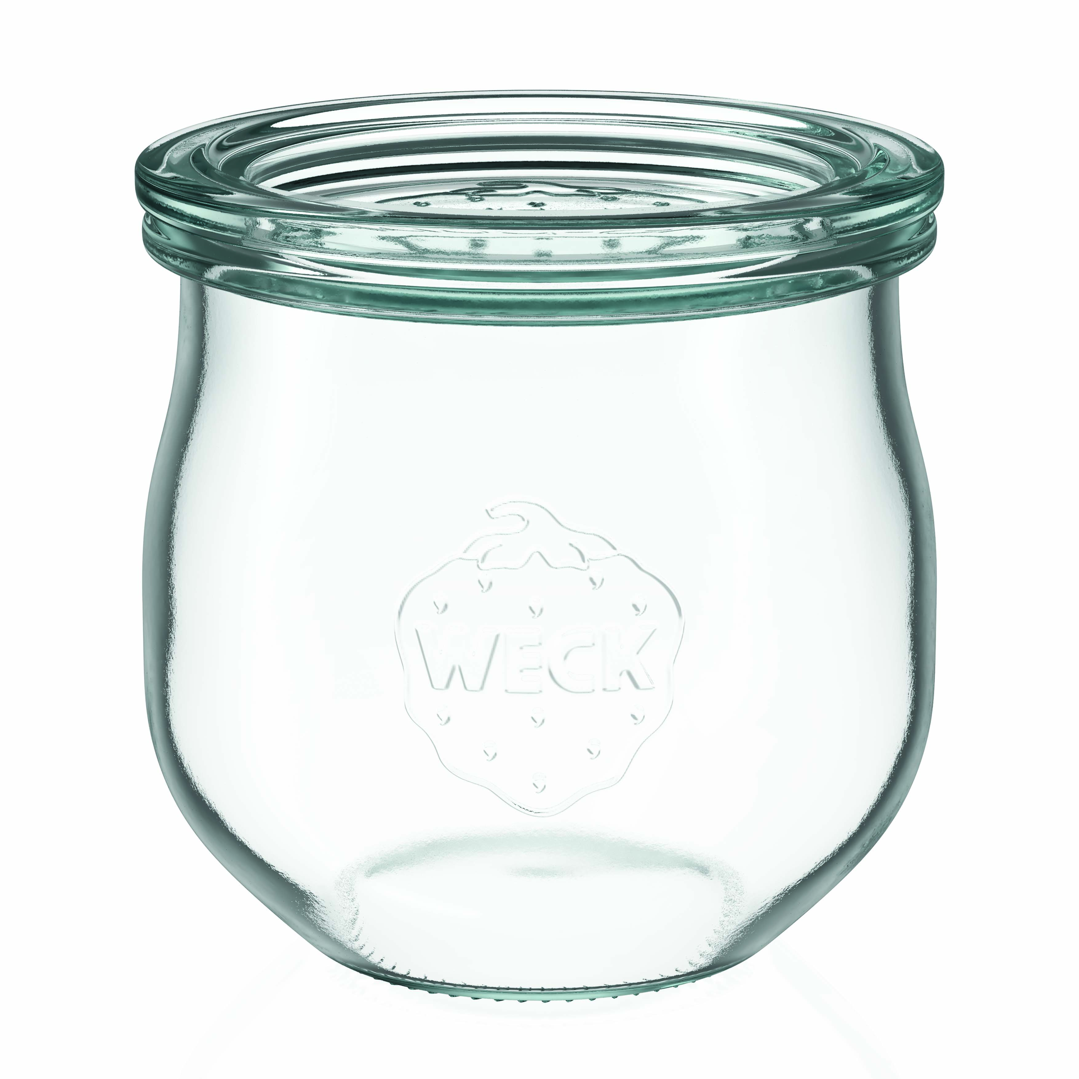 6x Βάζο-τουλίπα WECK 370 ml με γυάλινο καπάκι RR 80