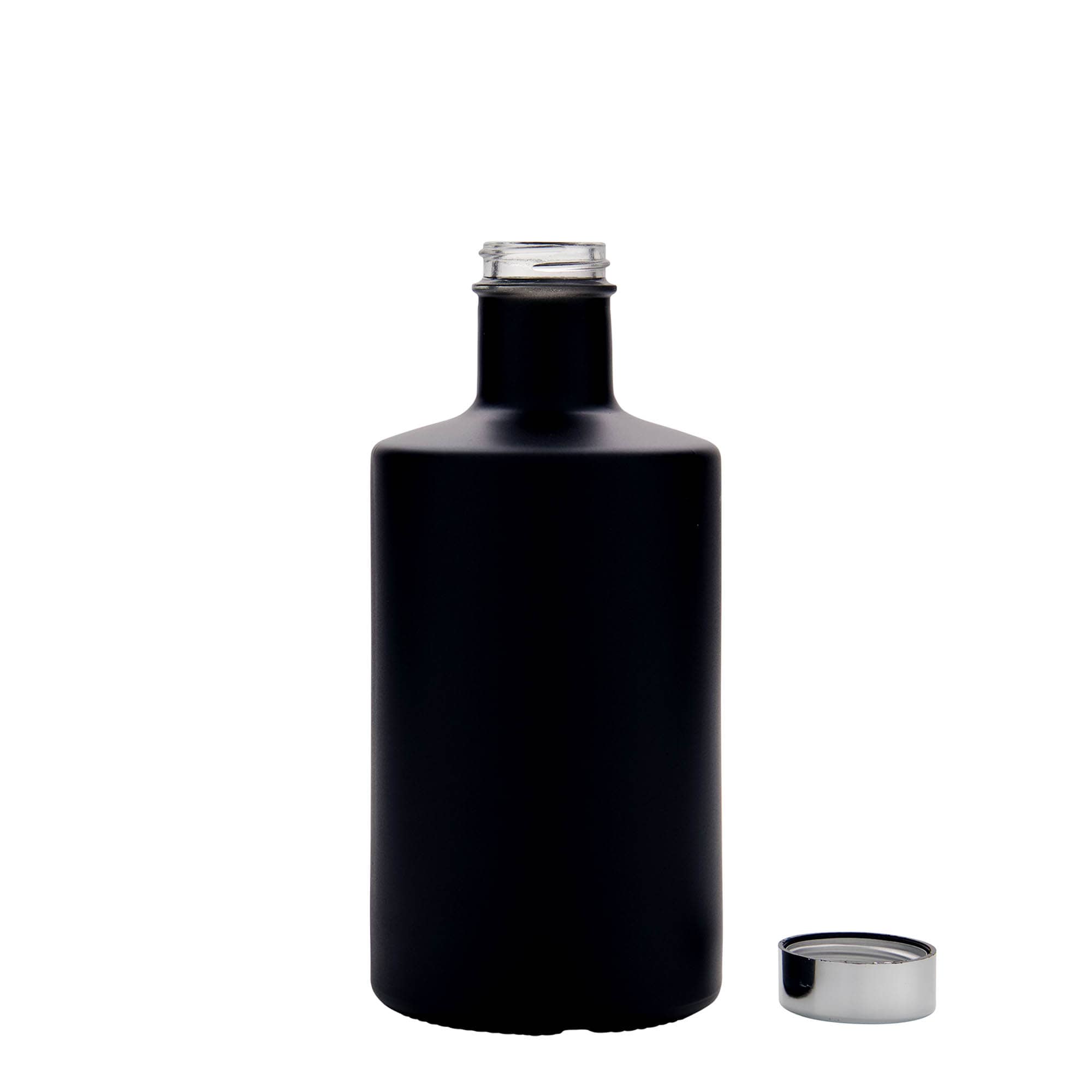 Γυάλινο μπουκάλι 'Caroline' 500 ml, μαύρο, στόμιο: GPI 33