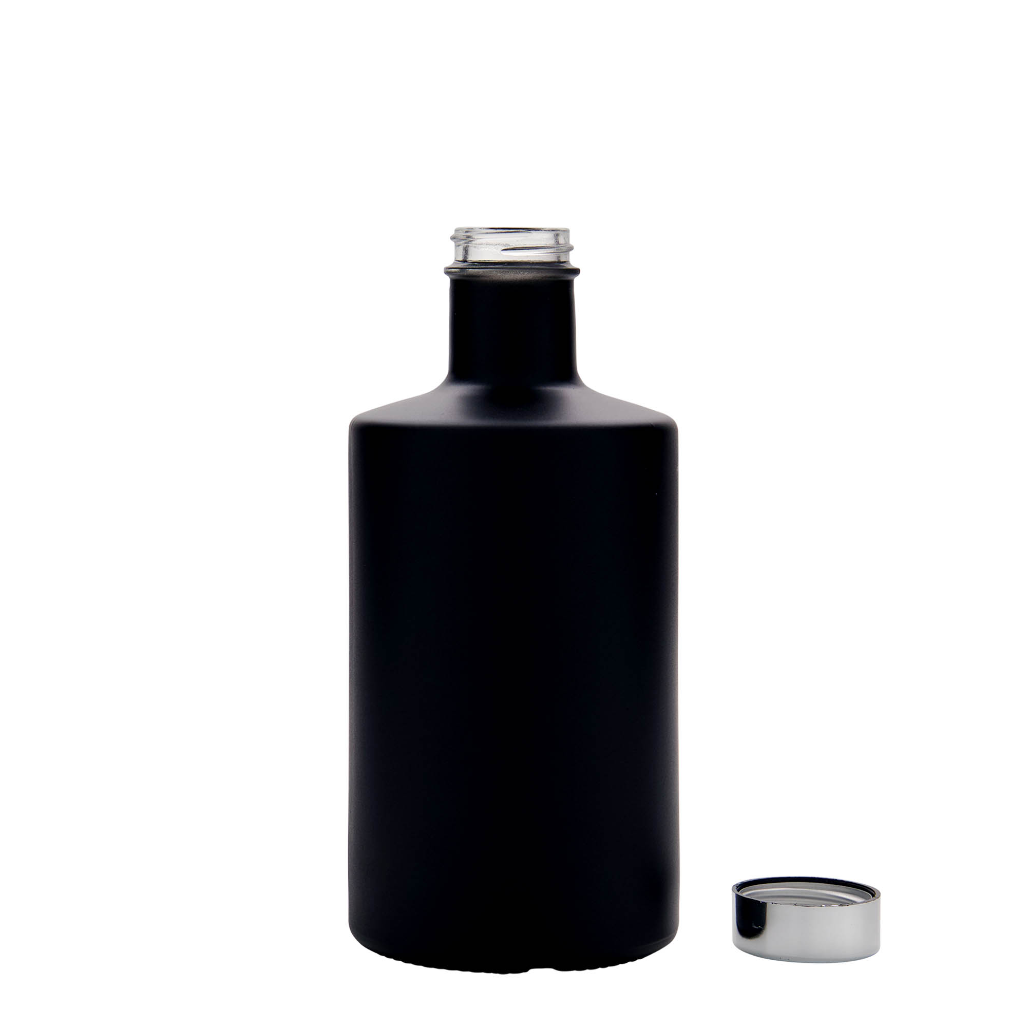 Γυάλινο μπουκάλι 'Caroline' 500 ml, μαύρο, στόμιο: GPI 33
