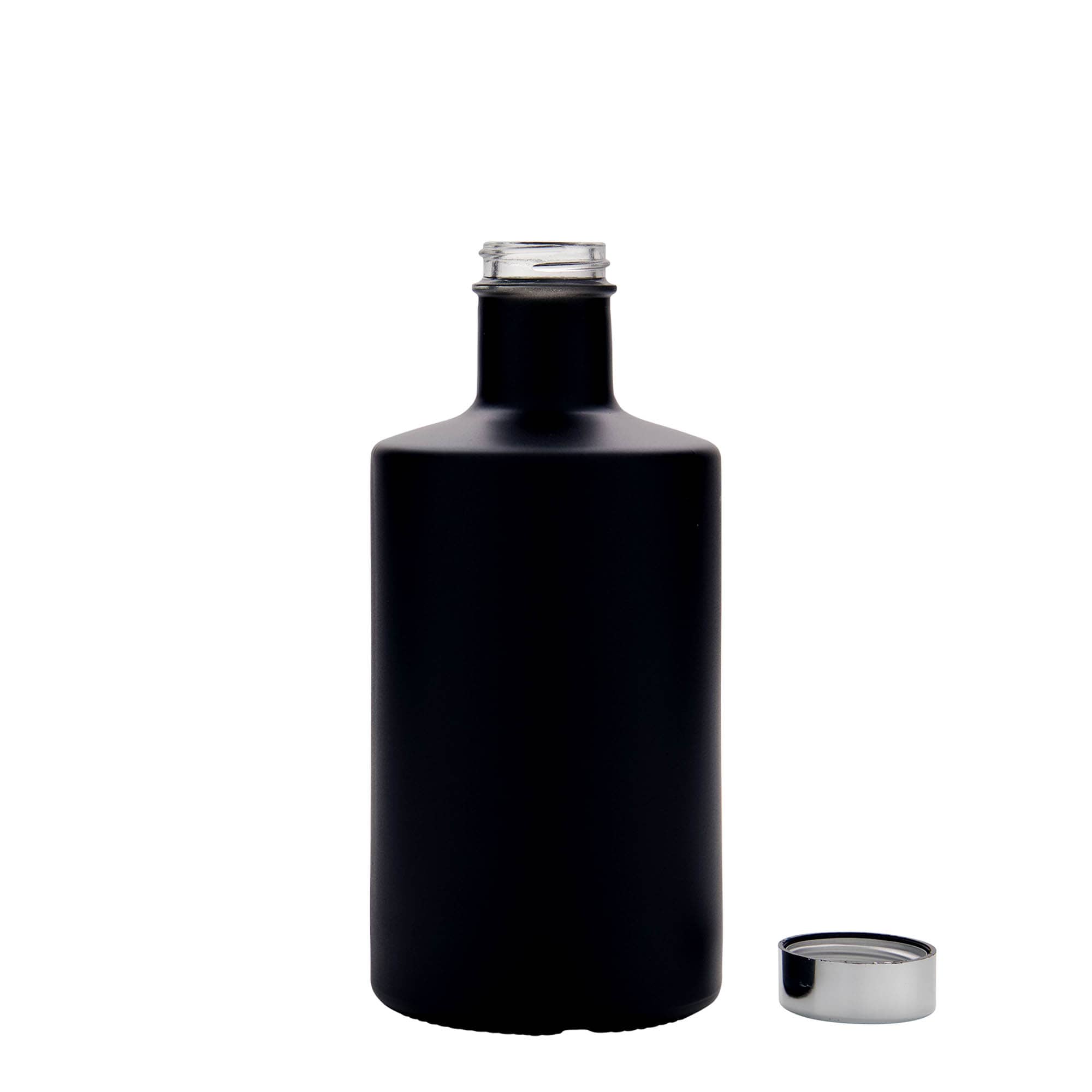 Γυάλινο μπουκάλι 'Caroline' 500 ml, μαύρο, στόμιο: GPI 33
