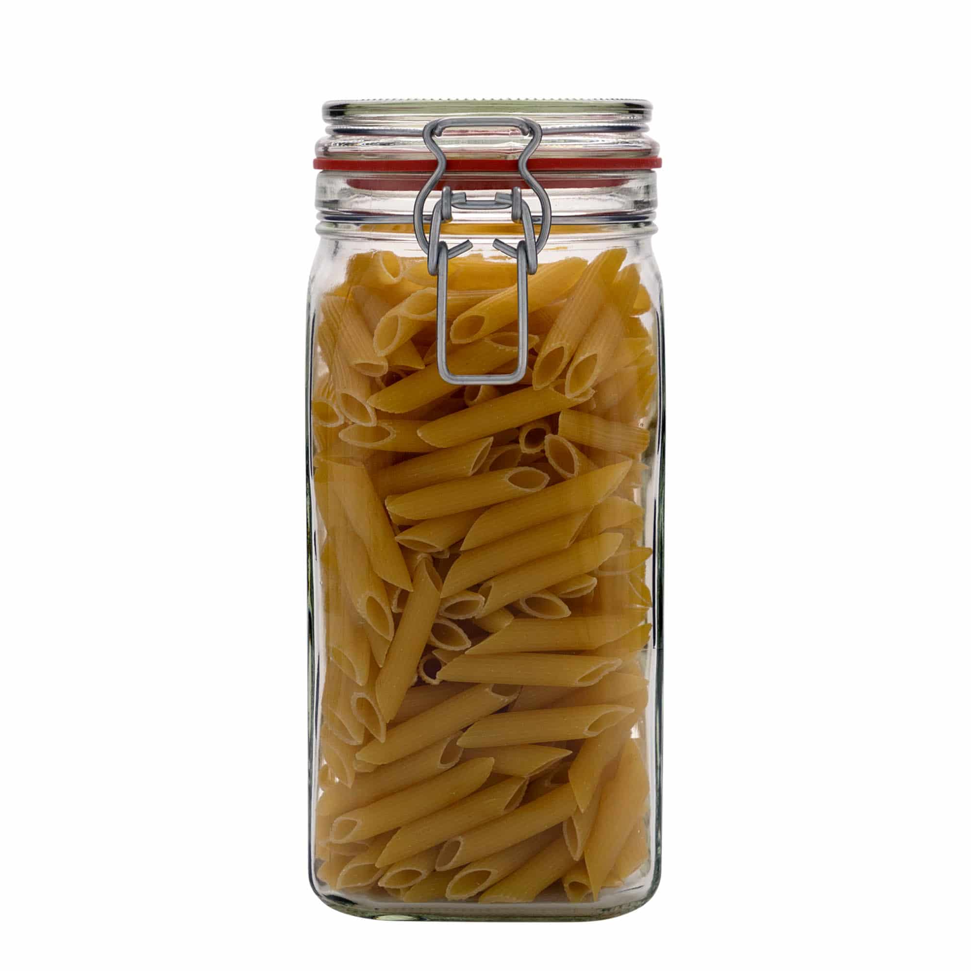1.540 ml βάζο με σύρμα κλεισίματος, τετράγωνο, στόμιο: κλείσιμο με σύρμα