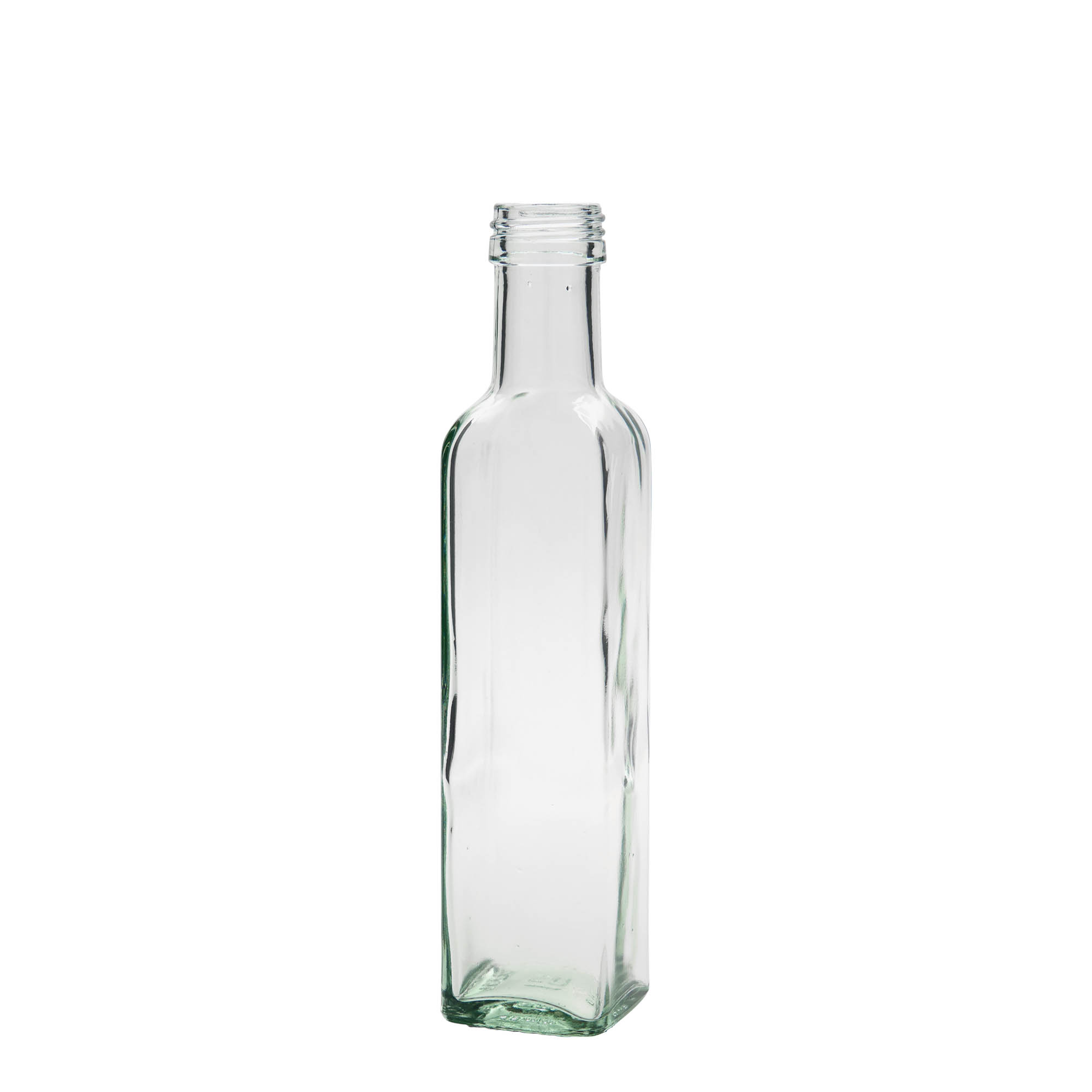 Γυάλινο μπουκάλι 'Marasca' 250 ml, τετράγωνο, στόμιο: PP 31,5 Γυάλινο μπουκάλι 'Marasca' 250 ml, τετράγωνο, στόμιο: PP 31,5