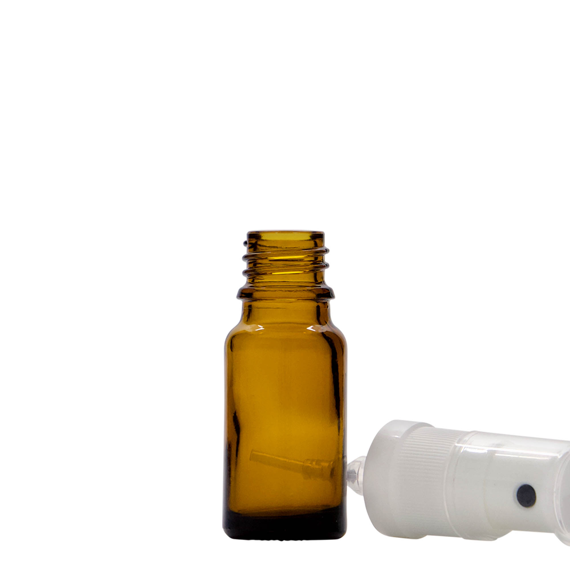 Μπουκάλι ψεκασμού φαρμάκου 10 ml, γυάλινο, καφέ, στόμιο: DIN 18 Μπουκάλι ψεκασμού φαρμάκου 10 ml, γυάλινο, καφέ, στόμιο: DIN 18