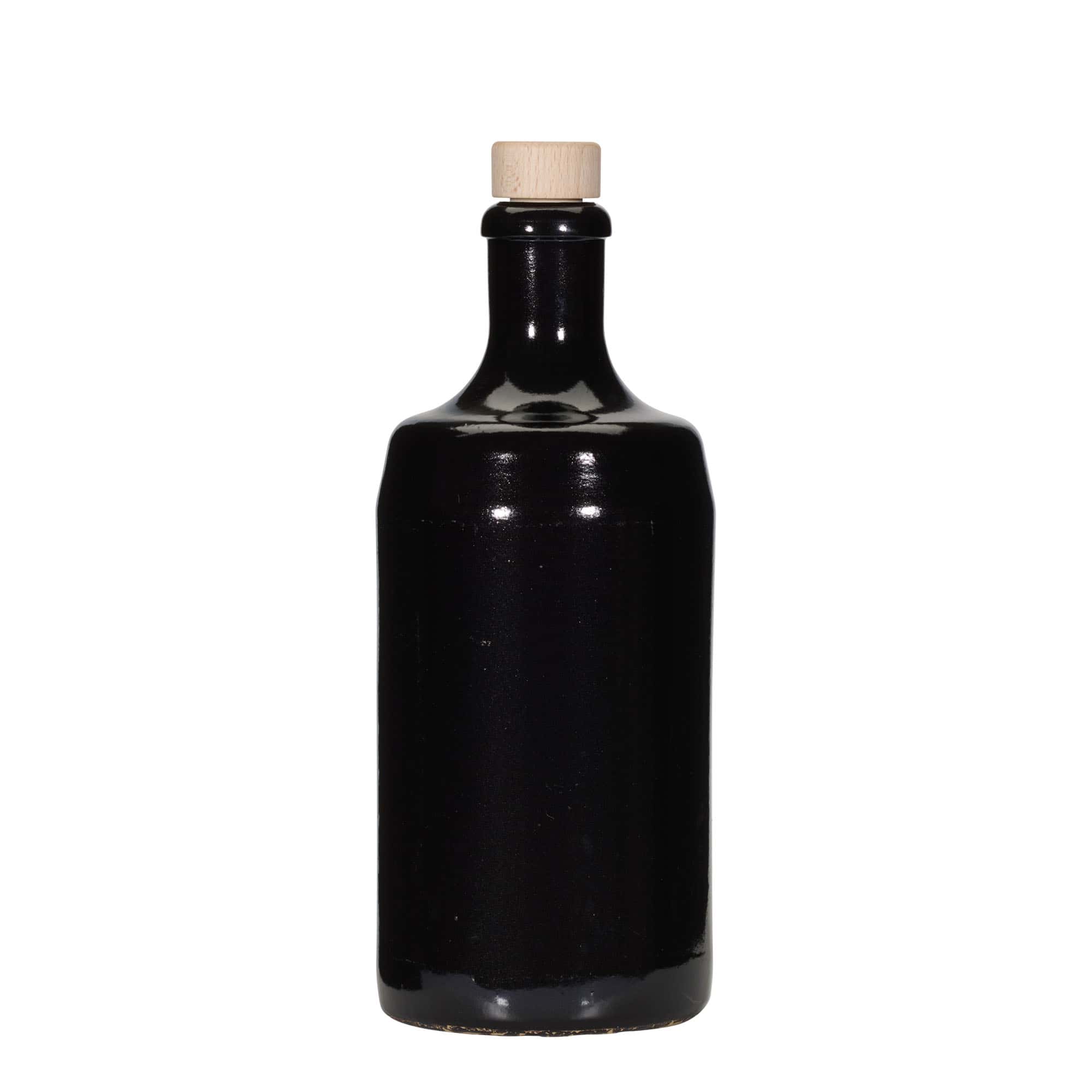 Κεραμικό μπουκάλι 'Calvados' 700 ml, κεραμικό, μαύρο, στόμιο: φελλός