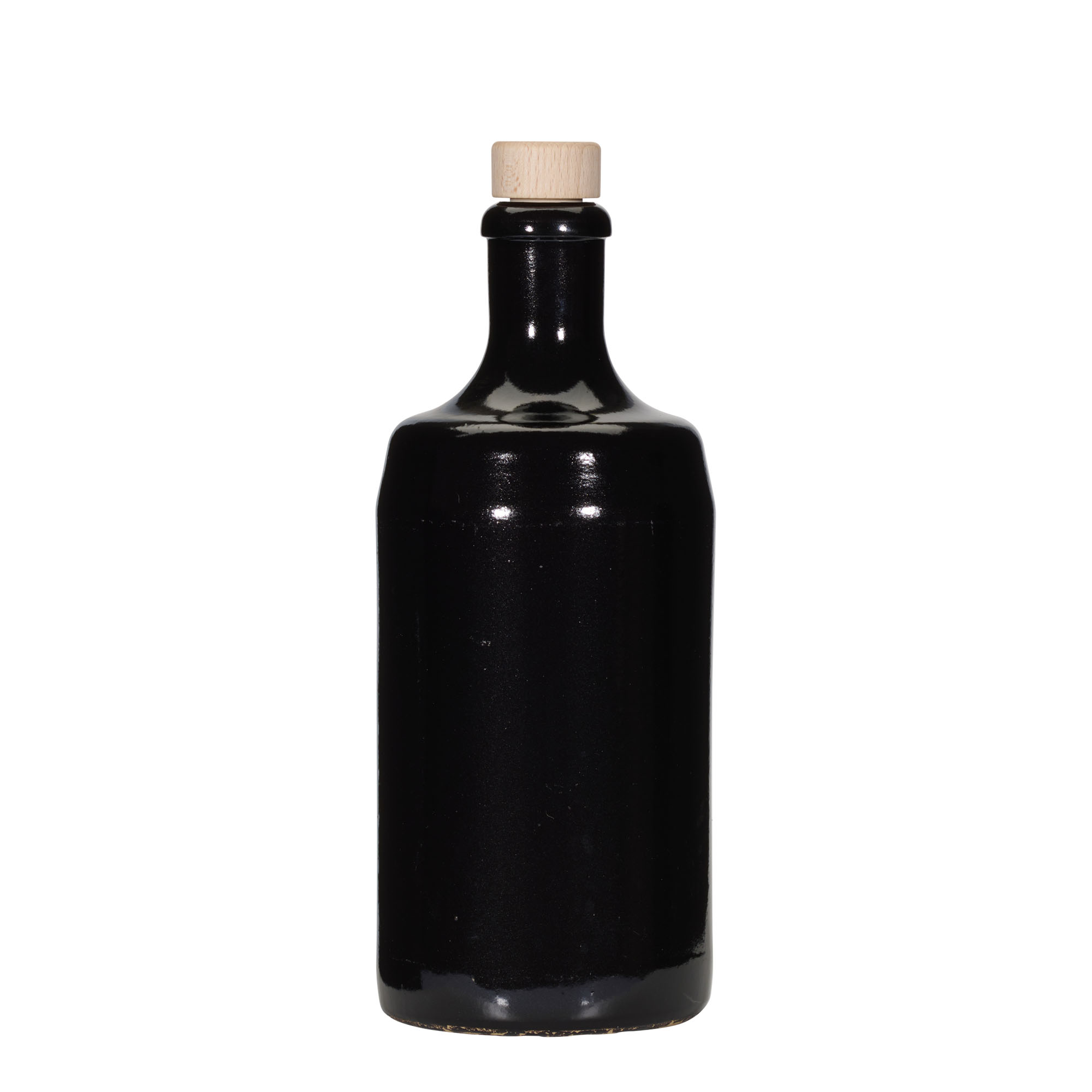 Κεραμικό μπουκάλι 'Calvados' 700 ml, κεραμικό, μαύρο, στόμιο: φελλός