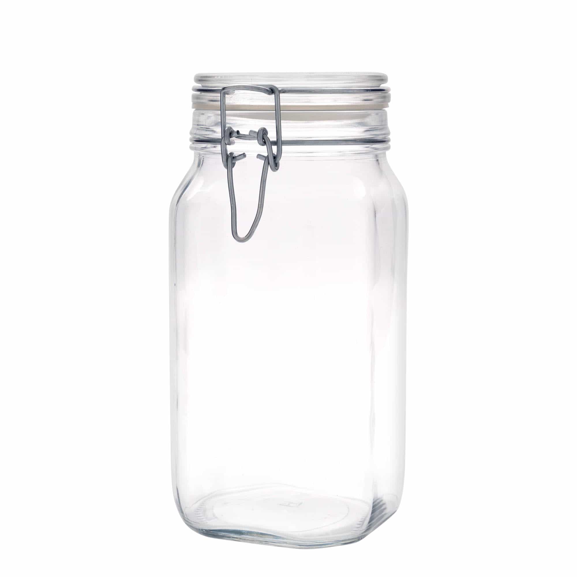 Βάζο με καπάκι με κλιπ 'Fido' 1.500 ml, τετράγωνο, στόμιο: καπάκι με κλιπ