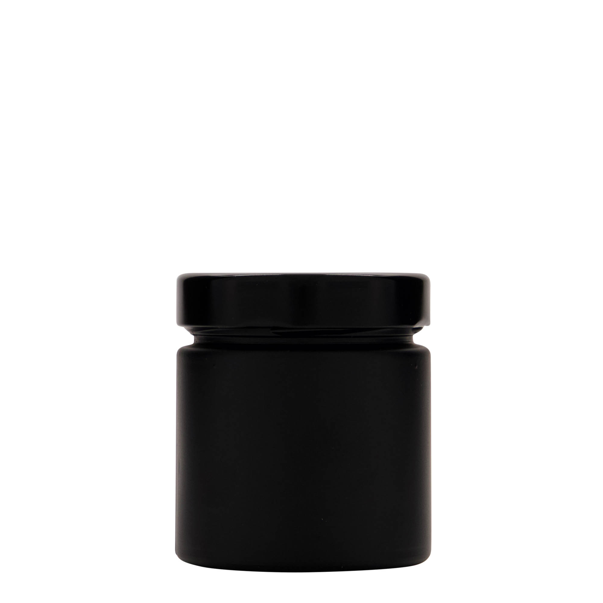 Στρογγυλό βάζο 'Aurora' 220 ml, μαύρο, στόμιο: deep twist-off (DTO 66)