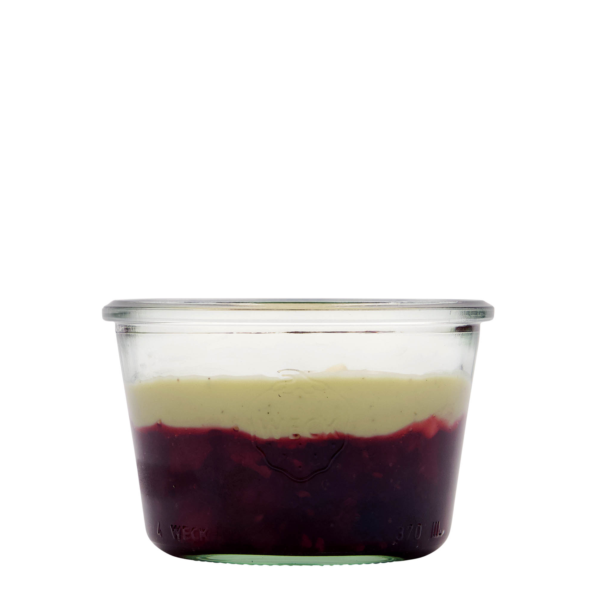 370 ml βάζο WECK με καπάκι, στόμιο: στρογγυλή άκρη