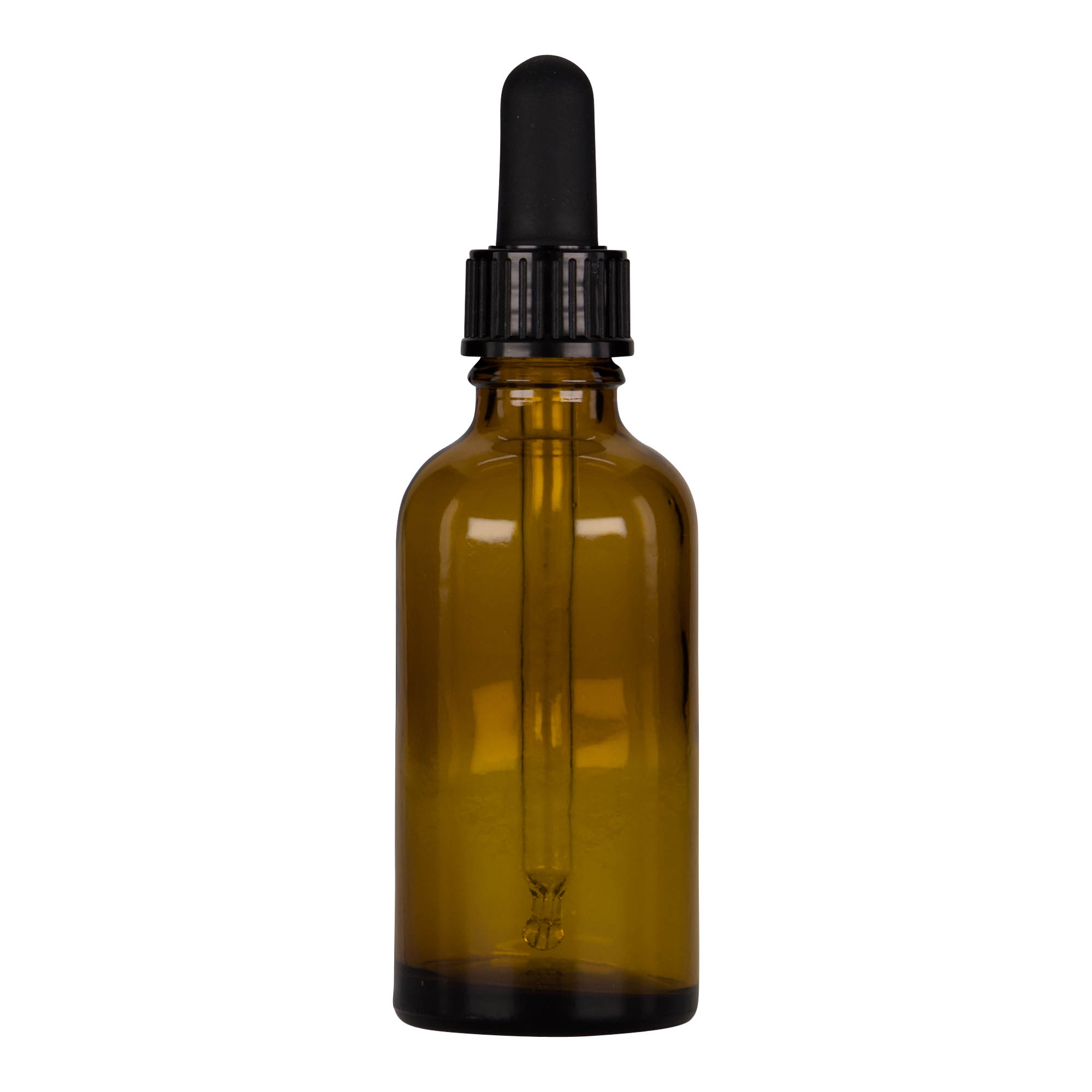 Μπουκάλι φαρμάκου με σταγονόμετρο 50 ml, γυάλινο, καφέ-μαύρο, στόμιο: DIN 18