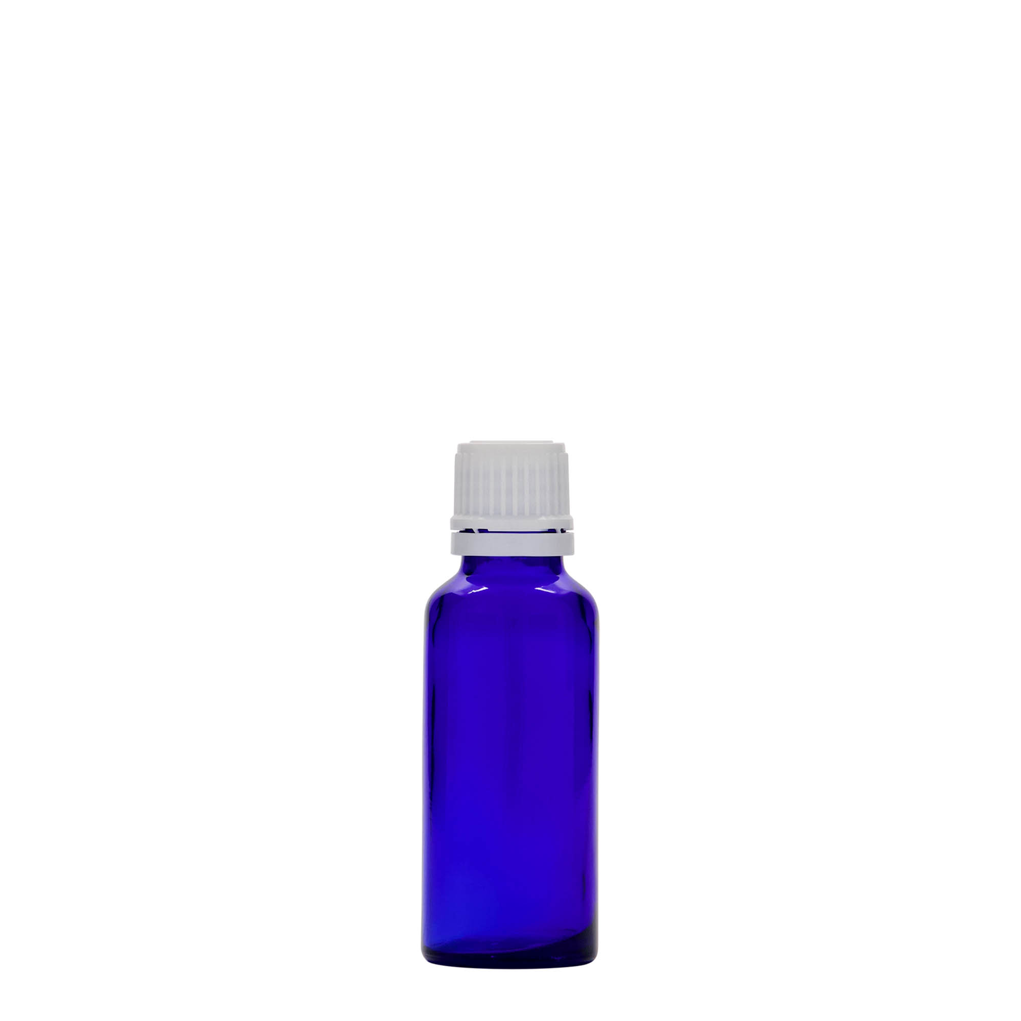 Μπουκάλι φαρμάκου 30 ml, γυάλινο, μπλε ρουά, στόμιο: DIN 18