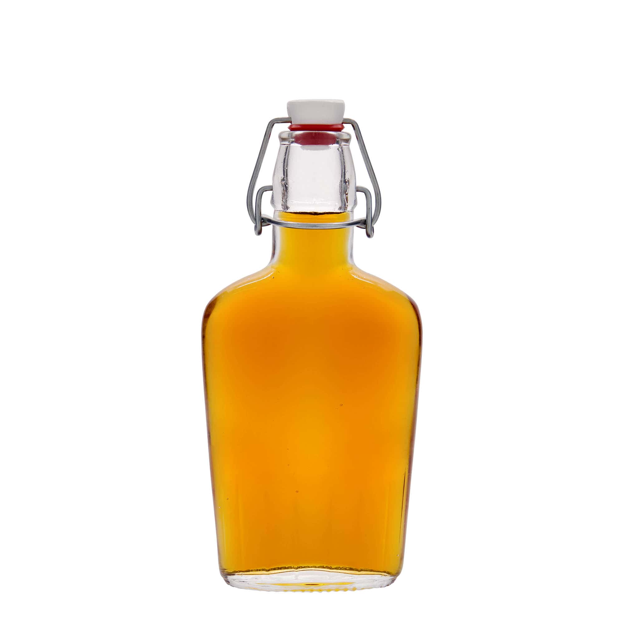 Γυάλινο μπουκάλι 'Fiaschetta' 250 ml, οβάλ, στόμιο: μηχανικό πώμα