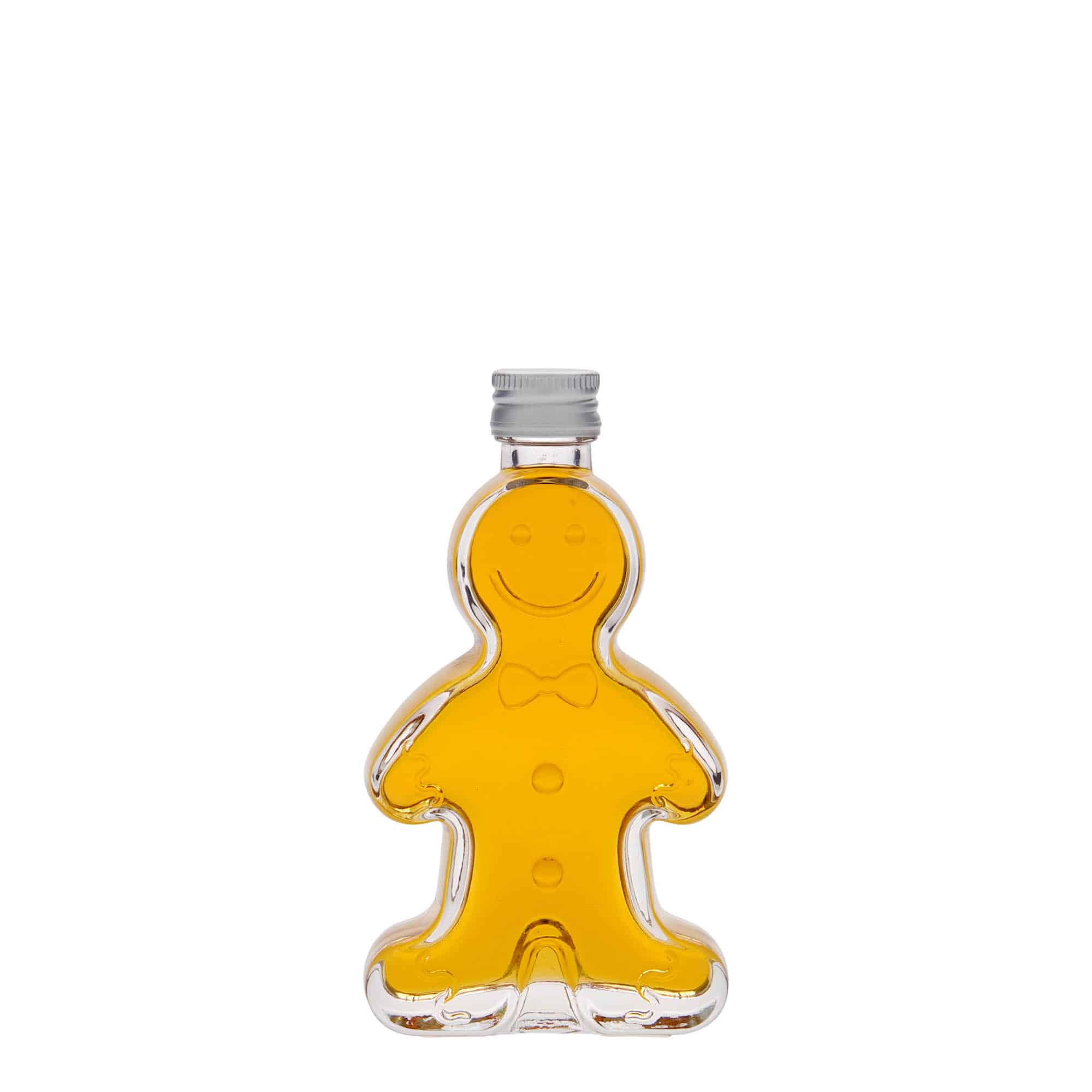 Γυάλινο μπουκάλι 'Ανθρωπάκι gingerbread' 50 ml, στόμιο: PP 18