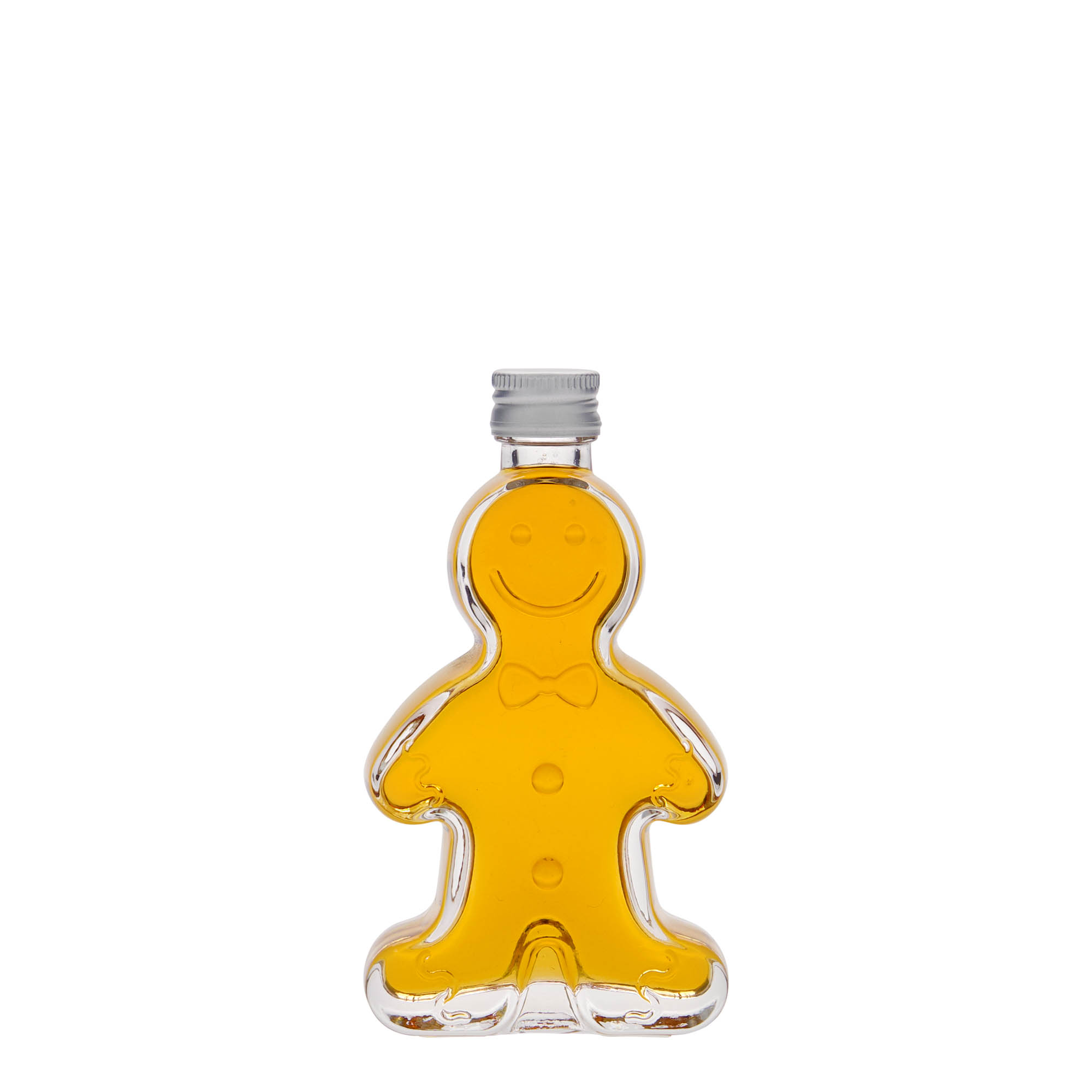Γυάλινο μπουκάλι 'Ανθρωπάκι gingerbread' 50 ml, στόμιο: PP 18 Γυάλινο μπουκάλι 'Ανθρωπάκι gingerbread' 50 ml, στόμιο: PP 18