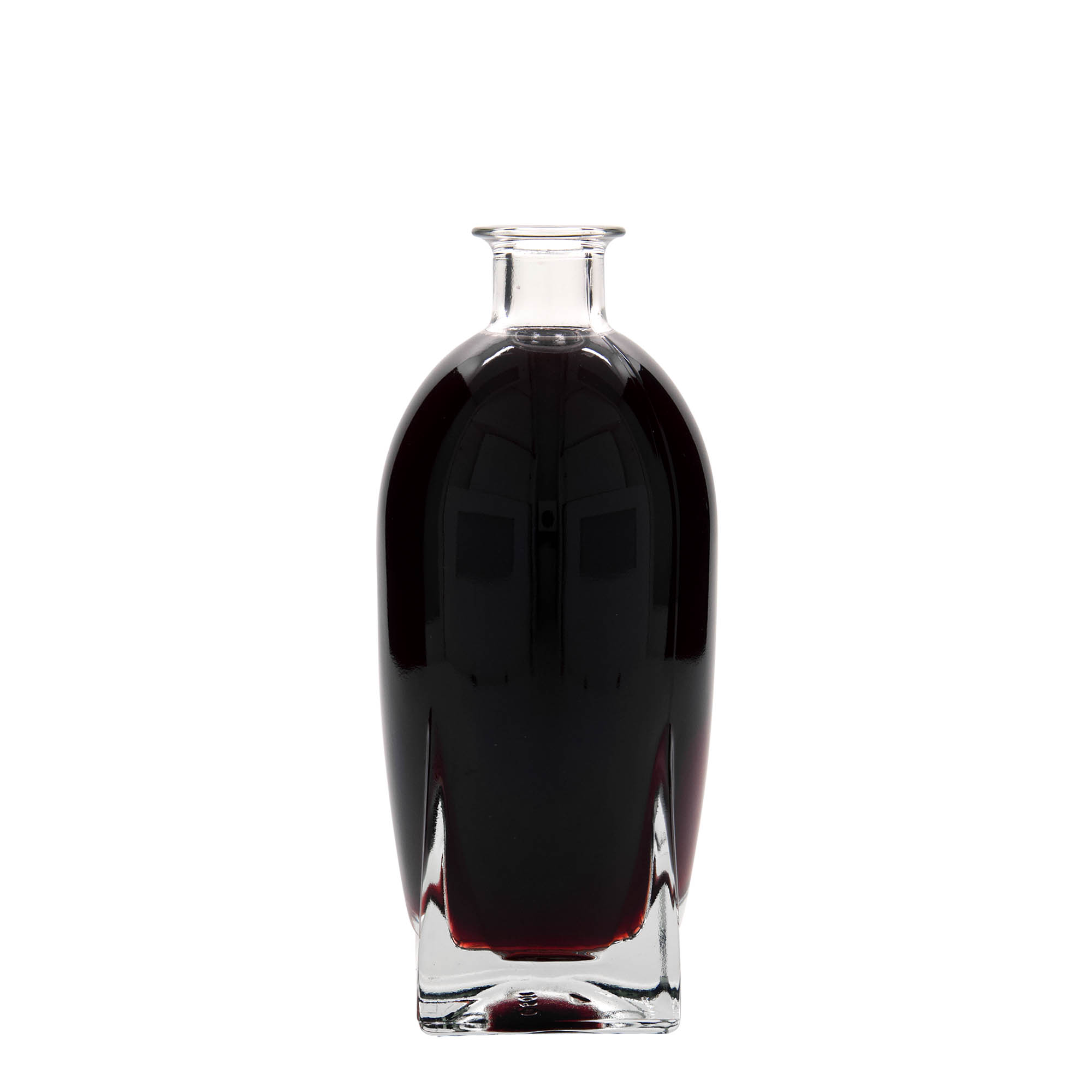 Γυάλινο μπουκάλι 'Zino' 500 ml, τετράγωνο, στόμιο: φελλός