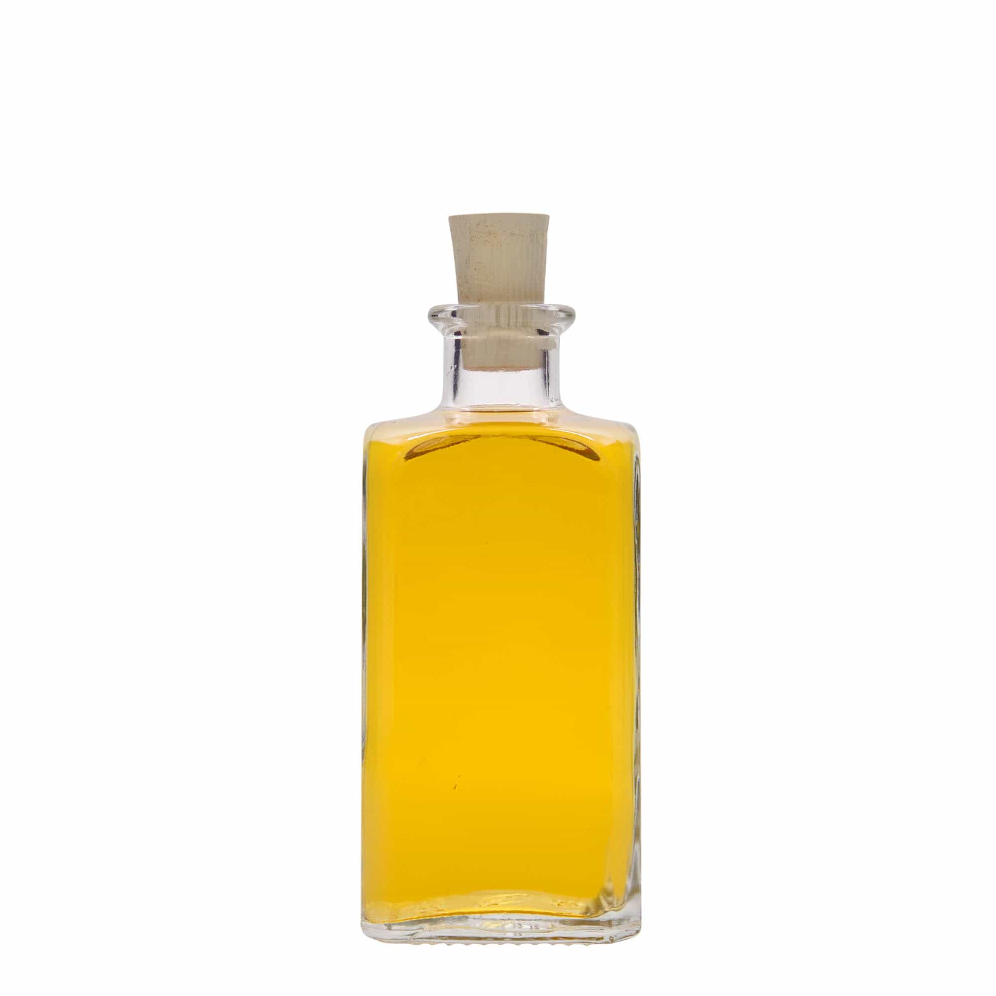 Γυάλινο μπουκάλι φαρμακείου 'Carré' 250 ml, τετράγωνο, στόμιο: φελλός