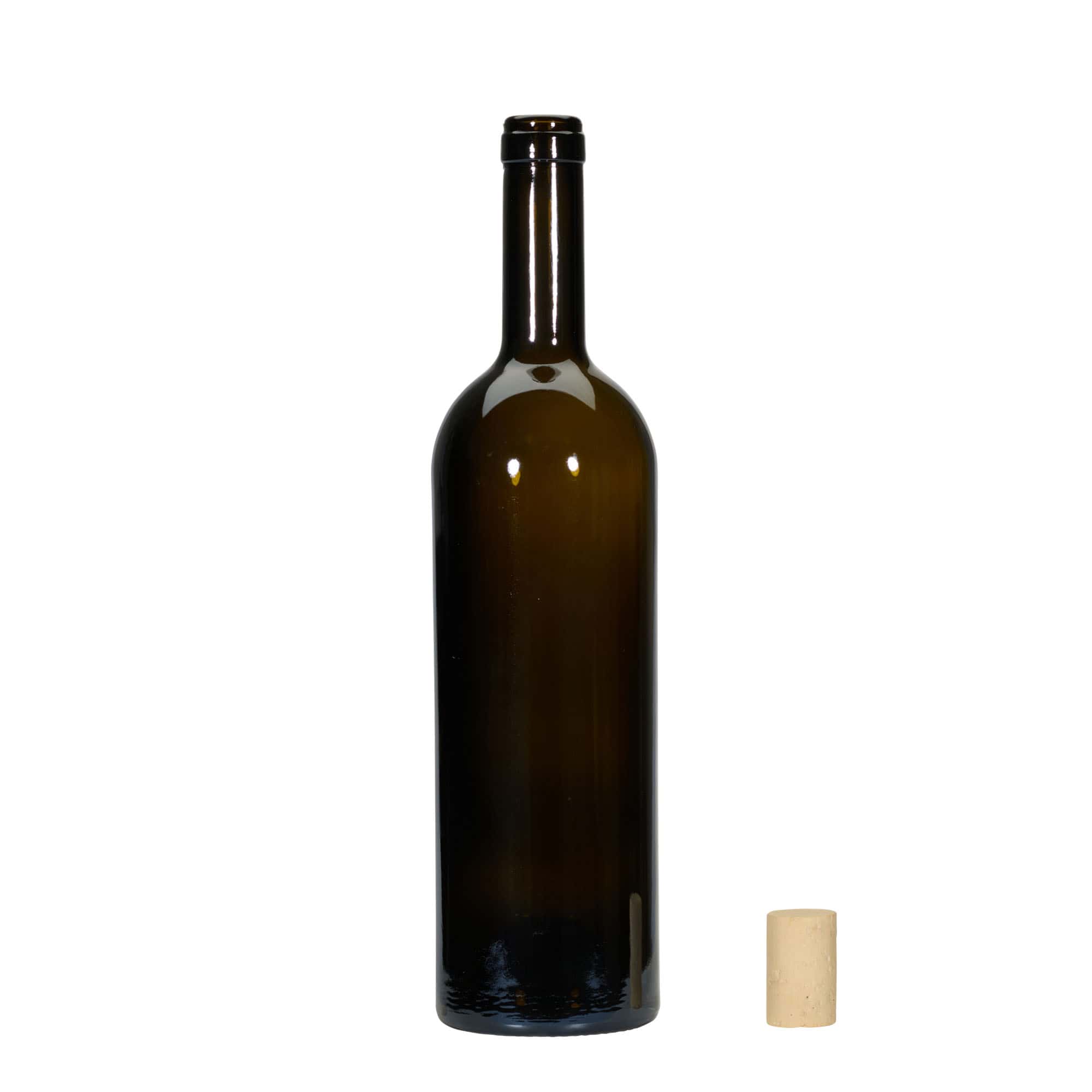 Μπουκάλι κρασιού 'Golia' 750 ml, πράσινο αντικέ, στόμιο: φελλός