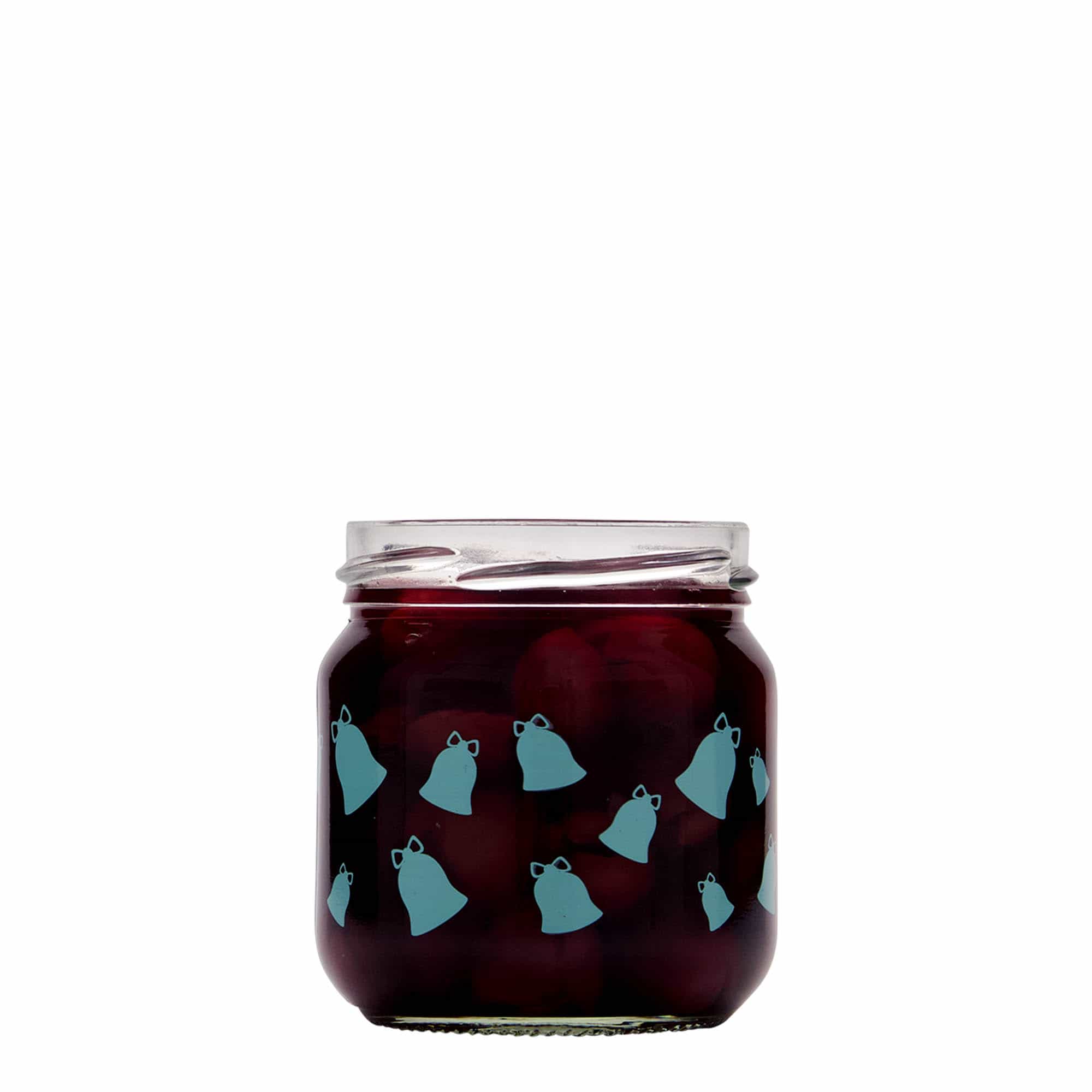 Στρογγυλό βάζο 212 ml, σχέδιο: καμπάνες, στόμιο: twist-off (TO 66) Στρογγυλό βάζο 212 ml, σχέδιο: καμπάνες, στόμιο: twist-off (TO 66)