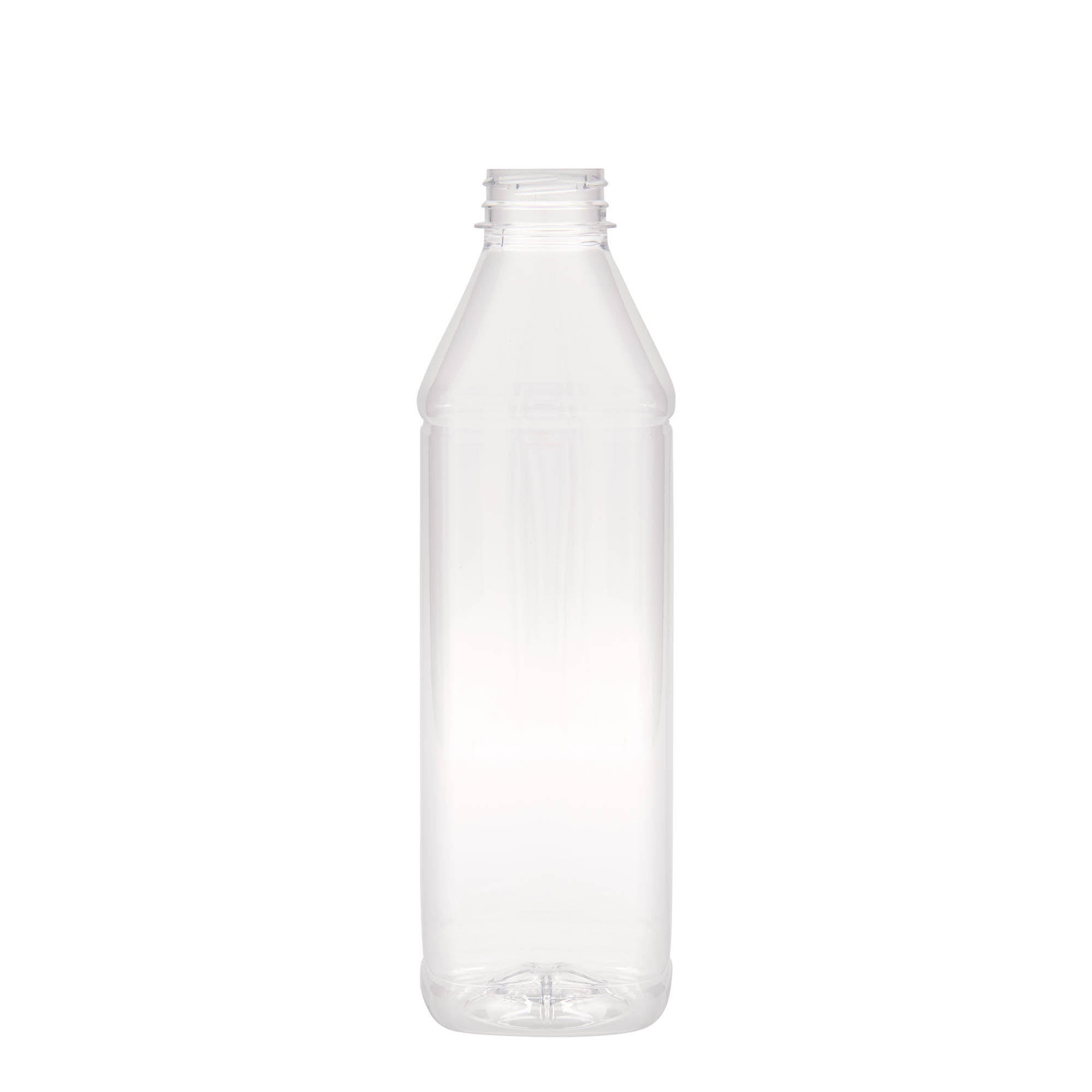 Μπουκάλι PET 'Milk and Juice Carré' 1.000 ml, τετράγωνο, πλαστικό, στόμιο: 38 mm