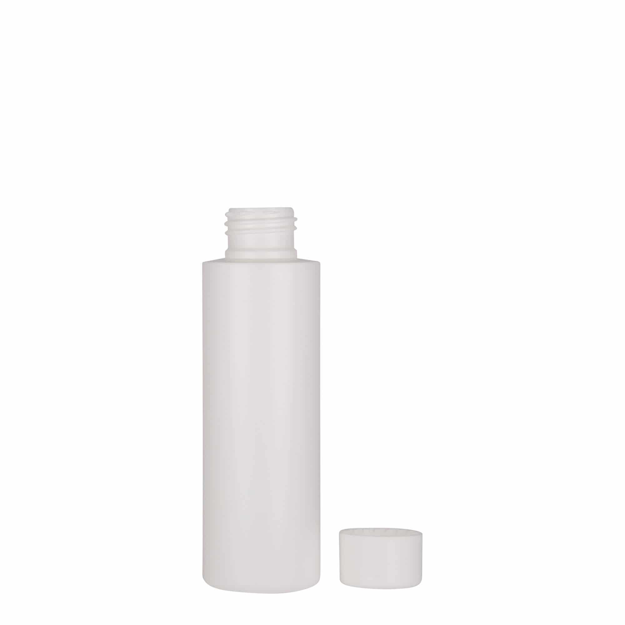 100 ml πλαστικό μπουκάλι 'Pipe', HDPE, λευκό, στόμιο: 24/410