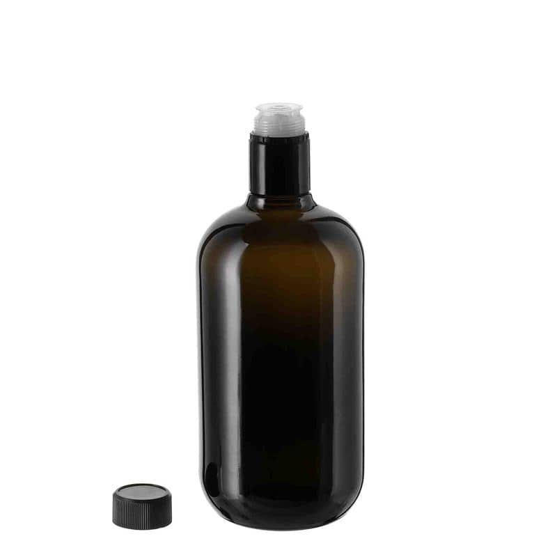 Μπουκάλι για ξίδι/λάδι 'Biolio' 750 ml, γυάλινο, πράσινο αντικέ, στόμιο: DOP