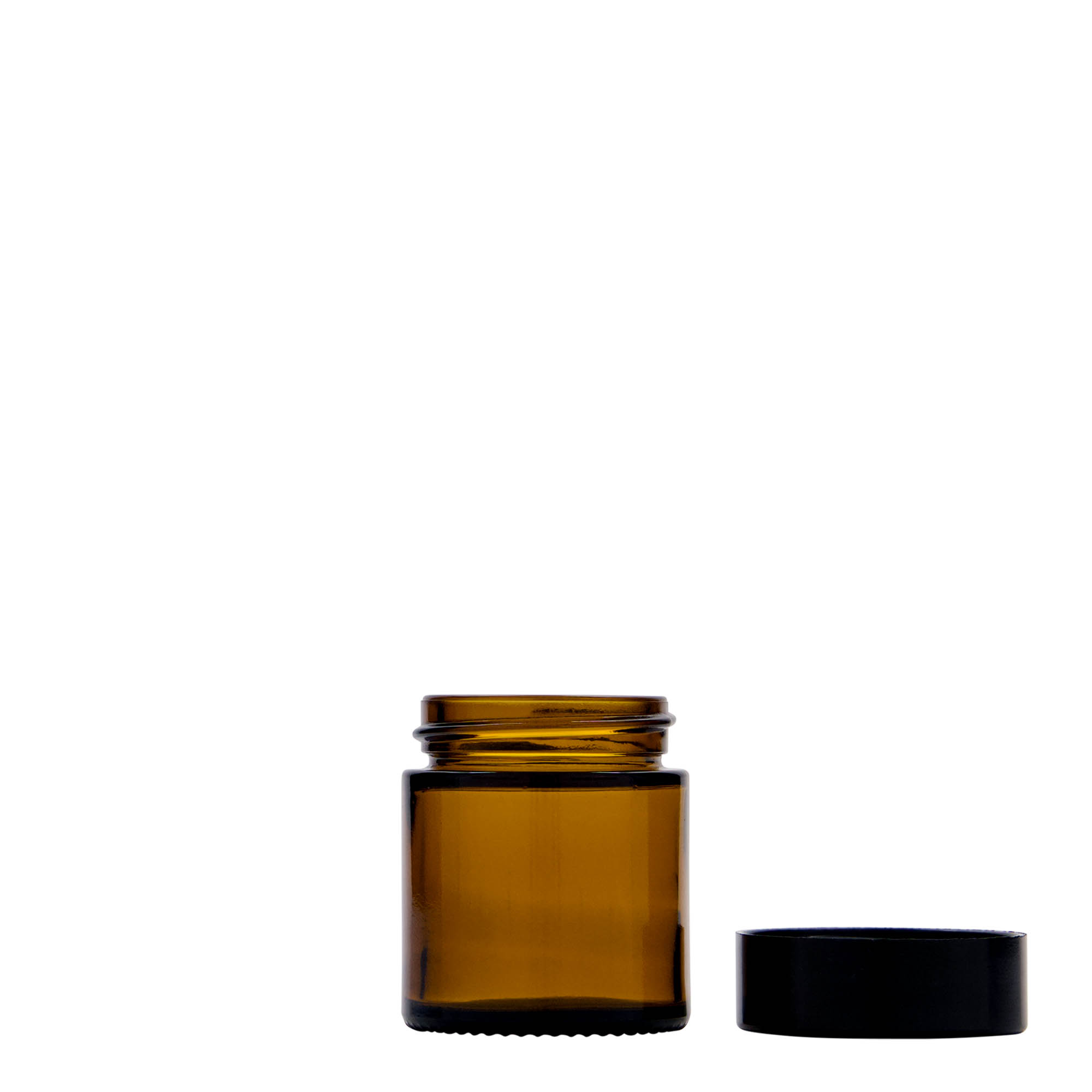 Βάζο για καλλυντικά 'Brown Line' 30 ml, γυάλινο, καφέ, στόμιο: βιδωτό πώμα Βάζο για καλλυντικά 'Brown Line' 30 ml, γυάλινο, καφέ, στόμιο: βιδωτό πώμα
