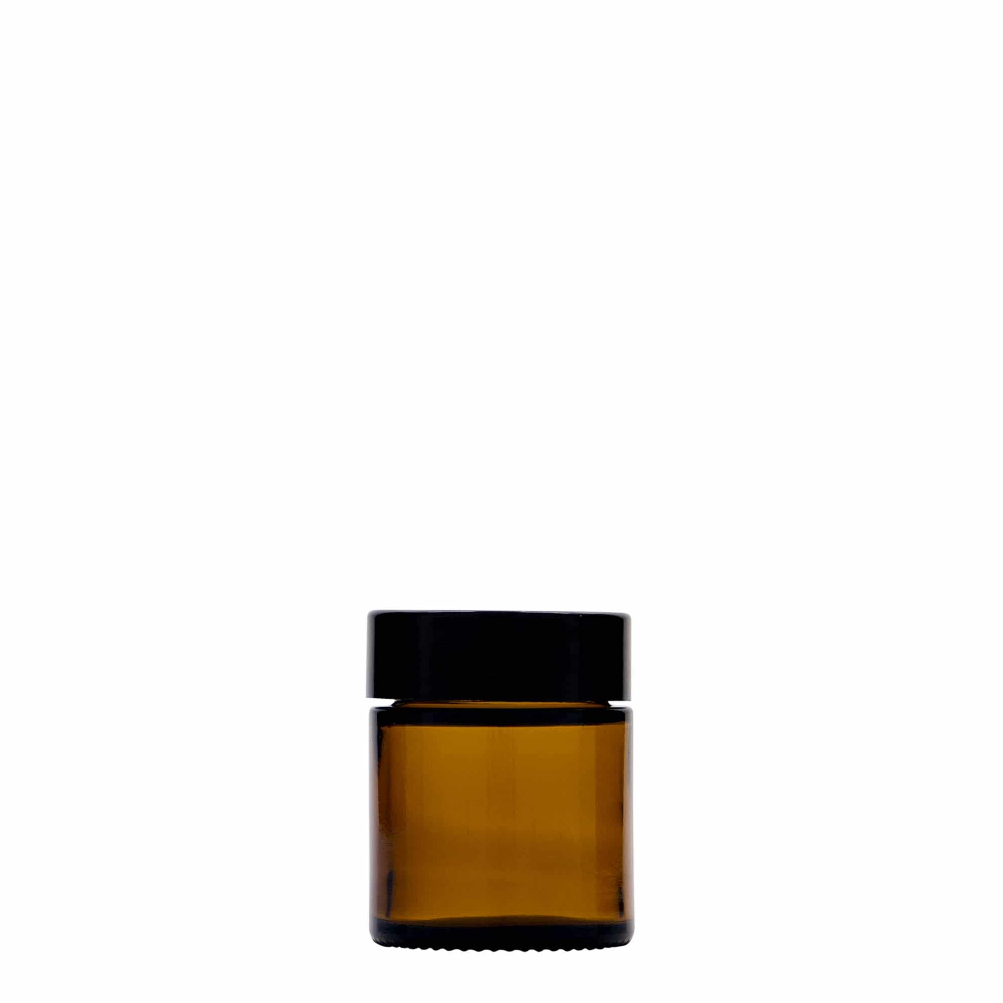 Βάζο για καλλυντικά 'Brown Line' 30 ml, γυάλινο, καφέ, στόμιο: βιδωτό πώμα