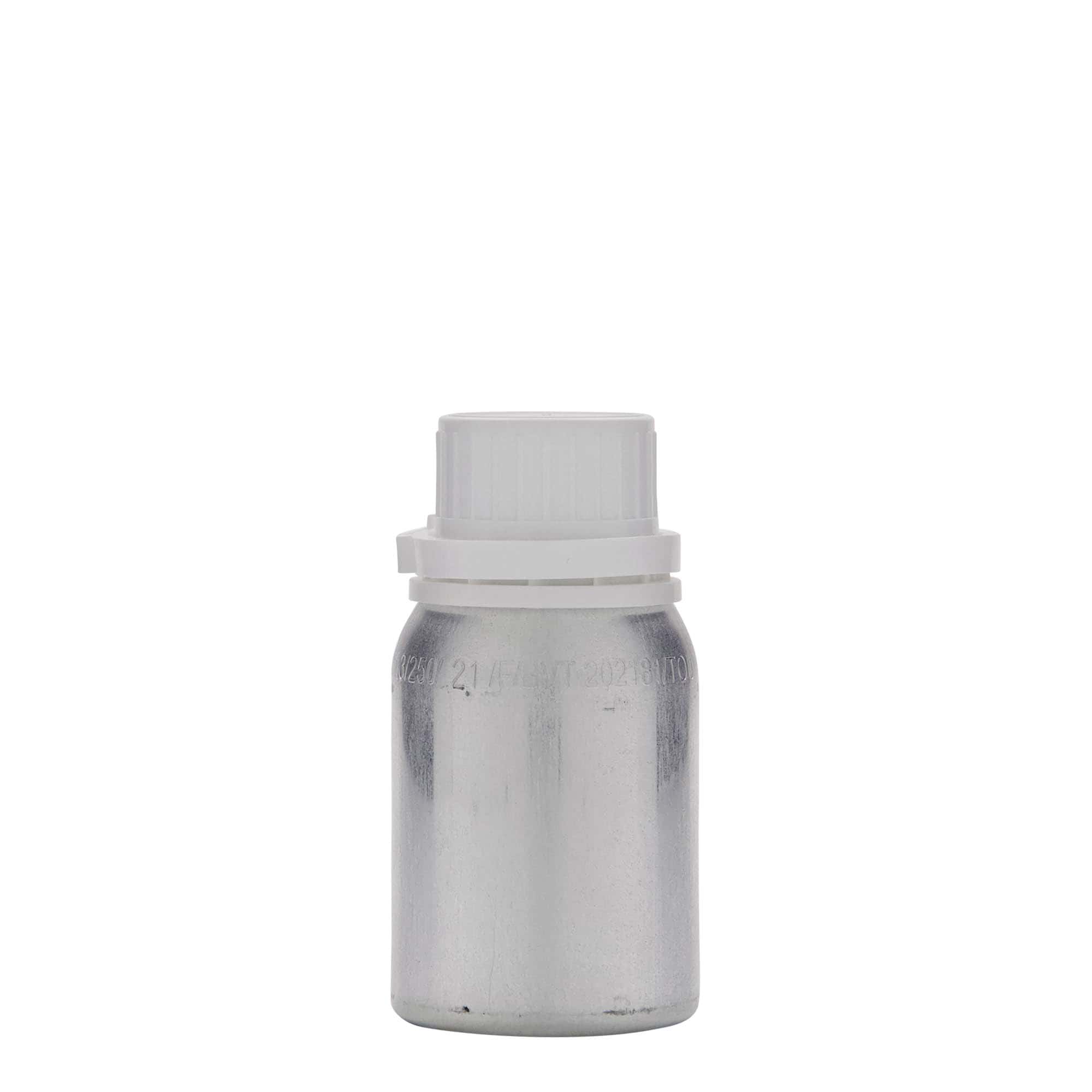 125 ml αλουμινένιο μπουκάλι, μέταλλο, ασημί, στόμιο: DIN 32