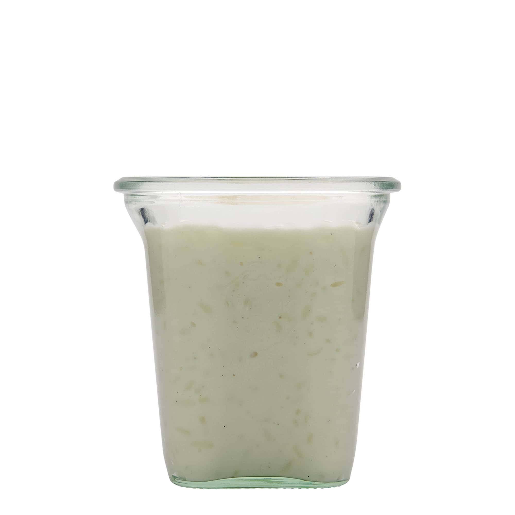 Τετράγωνο βάζο WECK 545 ml, τετράγωνο, στόμιο: στρογγυλεμένο χείλος