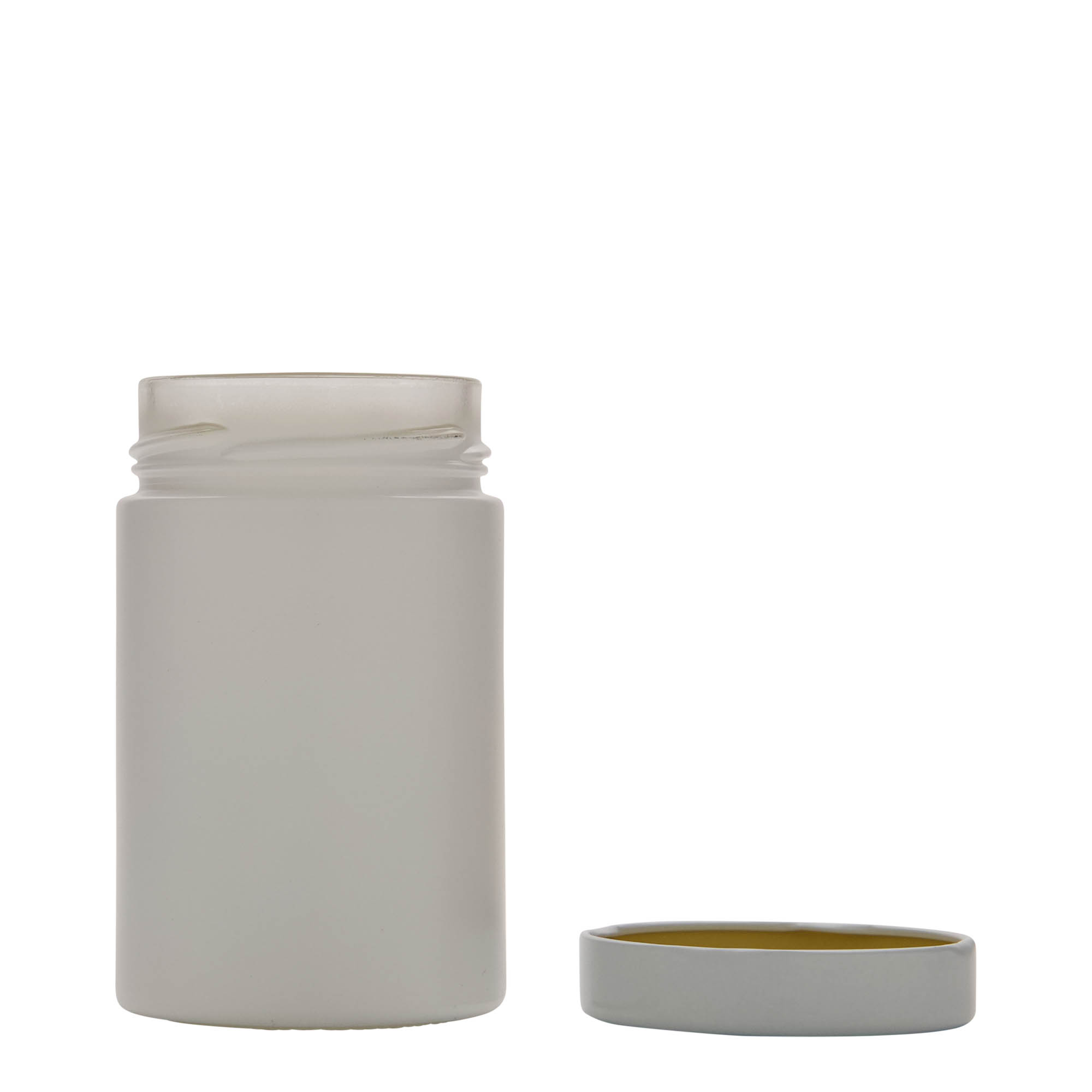 Στρογγυλό βάζο 'Aurora' 327 ml, λευκό, στόμιο: deep twist-off (DTO 66) Στρογγυλό βάζο 'Aurora' 327 ml, λευκό, στόμιο: deep twist-off (DTO 66)