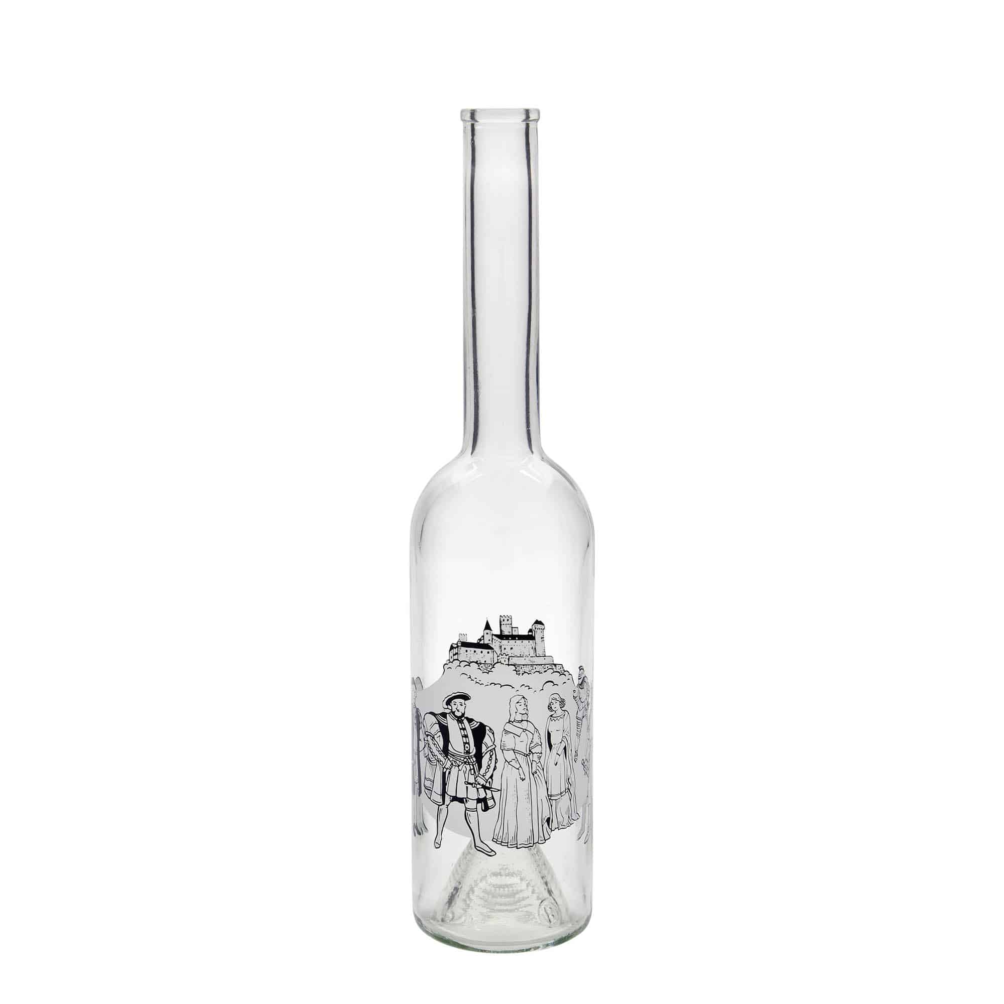 500 ml γυάλινο μπουκάλι 'Όπερα', θέμα: Μεσαίωνας, στόμιο: φελλός