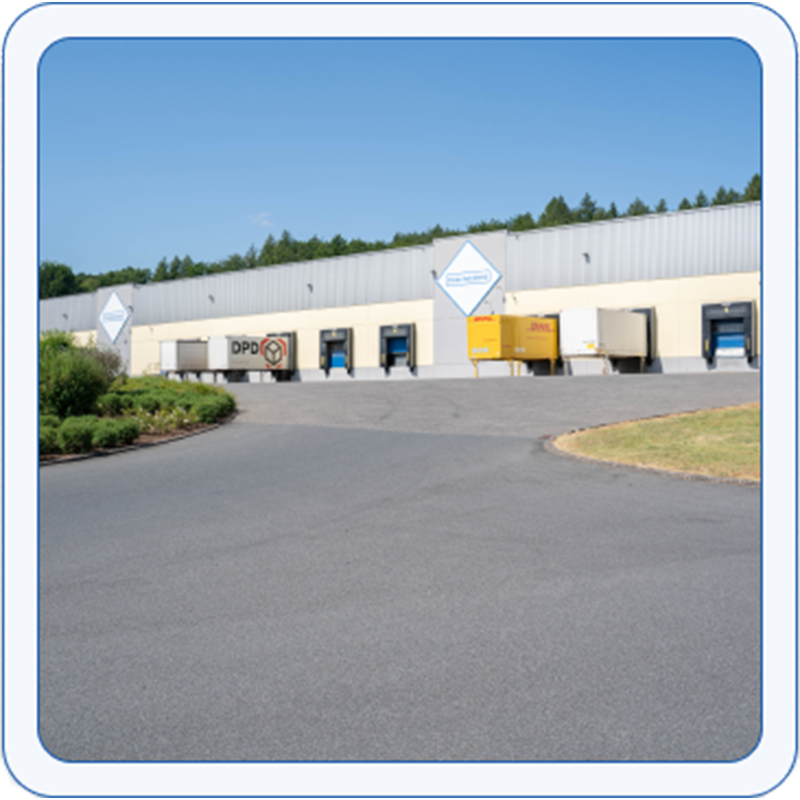 Εξωτερική άποψη του κέντρου logistics στο Ransbach-Baumbach