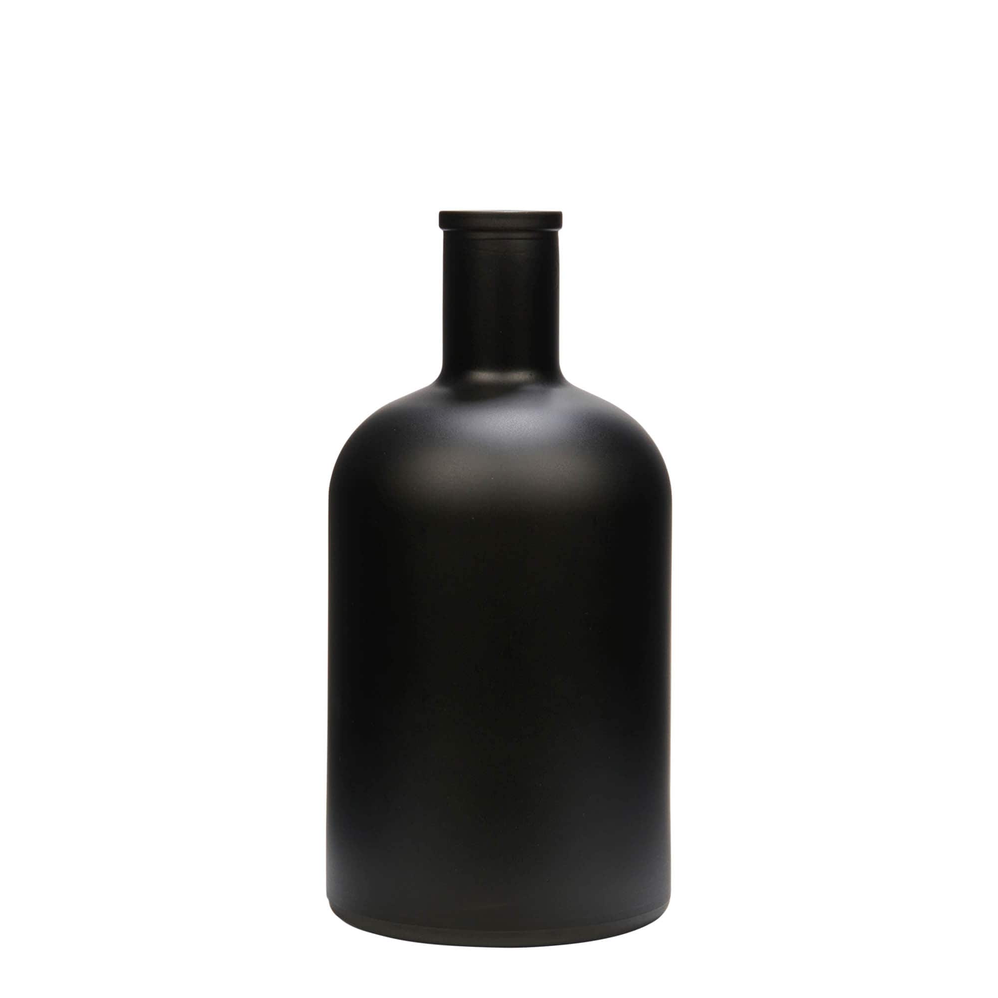 Γυάλινο μπουκάλι 'Gerardino' 700 ml, μαύρο, στόμιο: φελλός