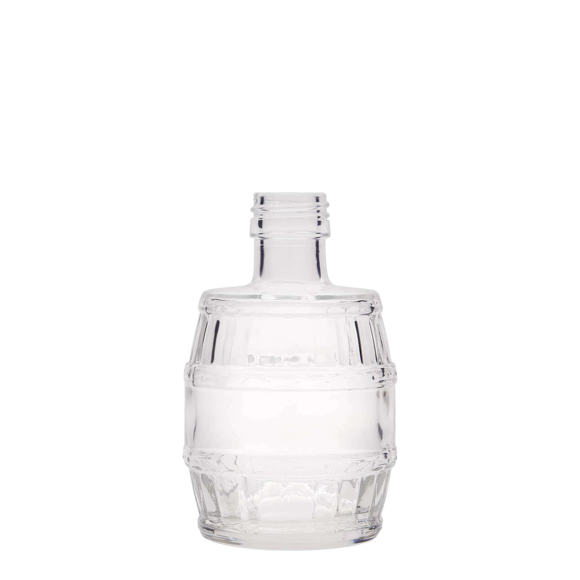 Γυάλινο μπουκάλι 'Βαρέλι' 200 ml, στόμιο: PP 28