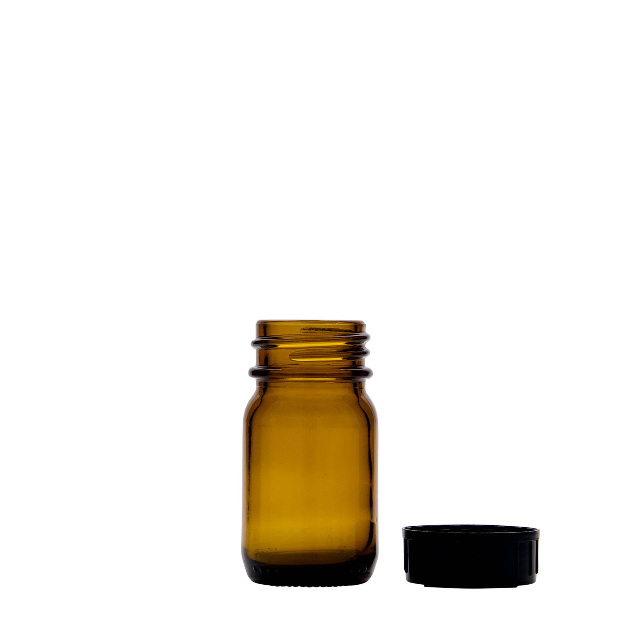 Βάζο με φαρδύ λαιμό 30 ml, καφέ, στόμιο: DIN 32 Βάζο με φαρδύ λαιμό 30 ml, καφέ, στόμιο: DIN 32