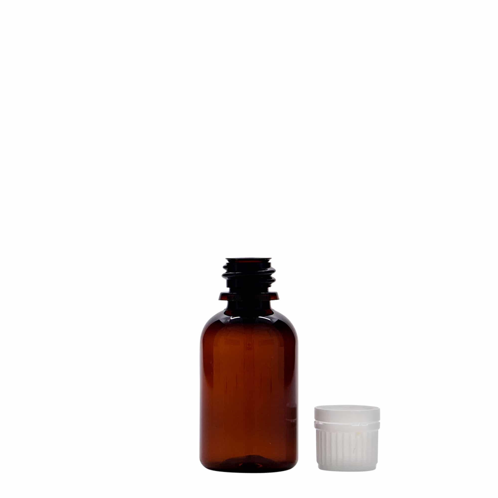 30 ml φιαλίδιο PET ιατρικού τύπου 'Easy Living', καφέ, πλαστικό, στόμιο: DIN 18