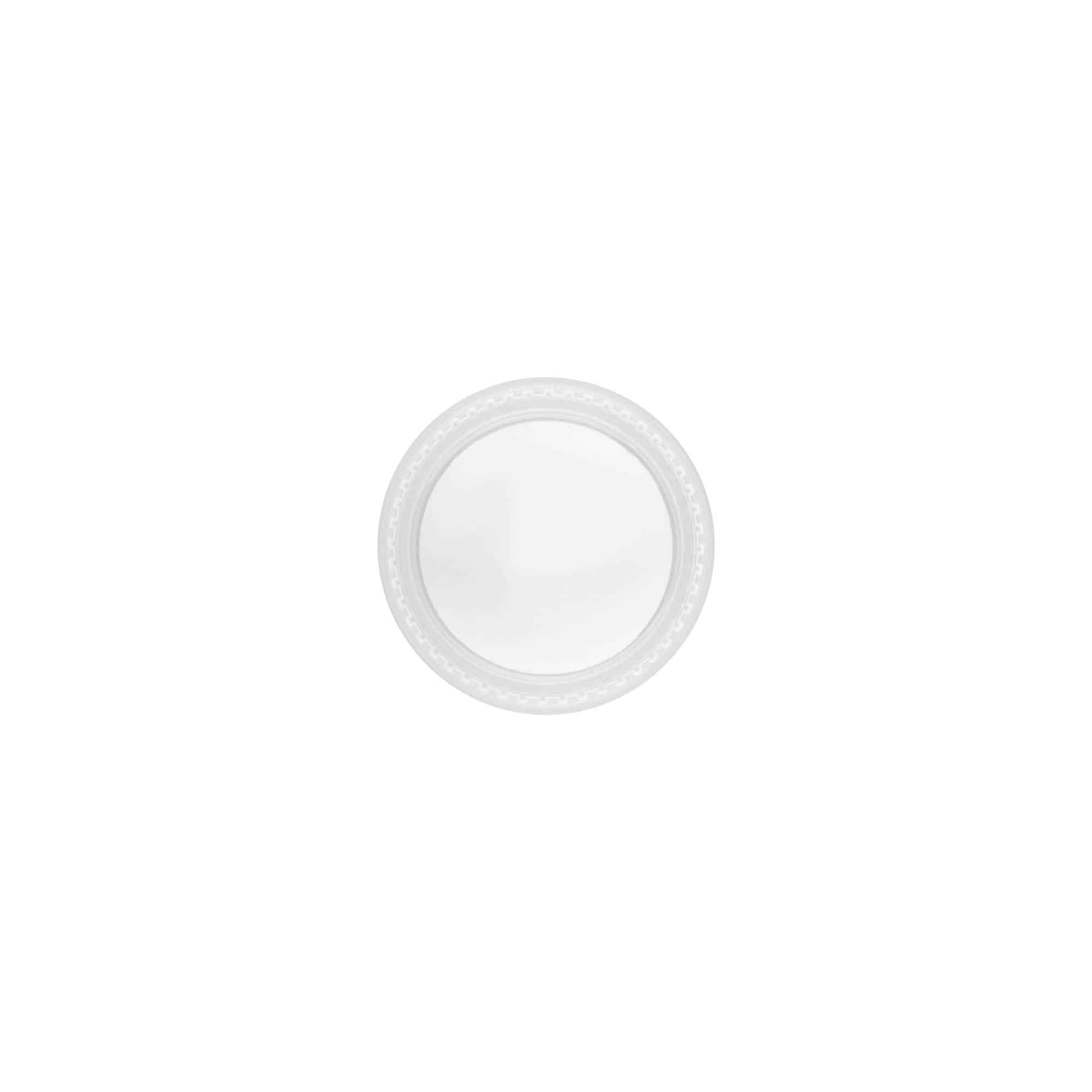 Βιδωτό πώμα 'Clear/Platin Edition', πλαστικό PP, λευκό, για στόμιο: 45/2P