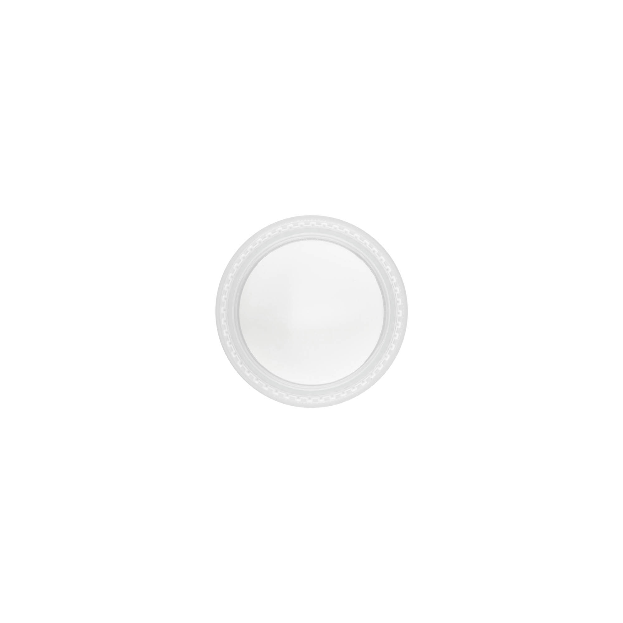 Βιδωτό πώμα 'Clear/Platin Edition', πλαστικό PP, λευκό, για στόμιο: 45/2P