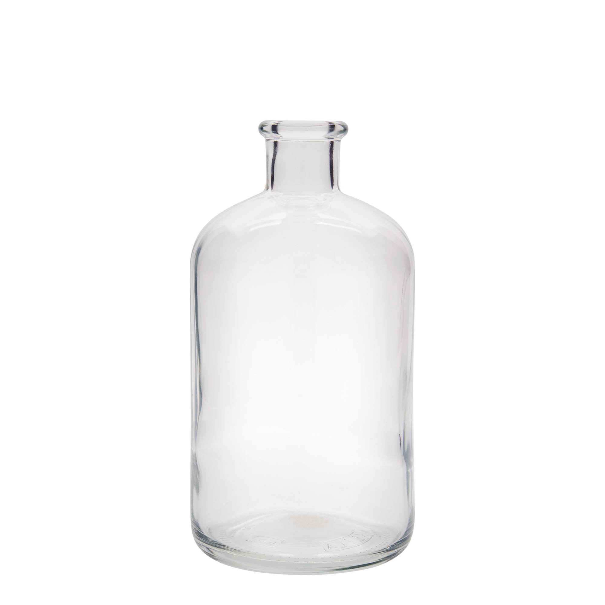Γυάλινο μπουκάλι φαρμακείου 1.000 ml, στόμιο: φελλός