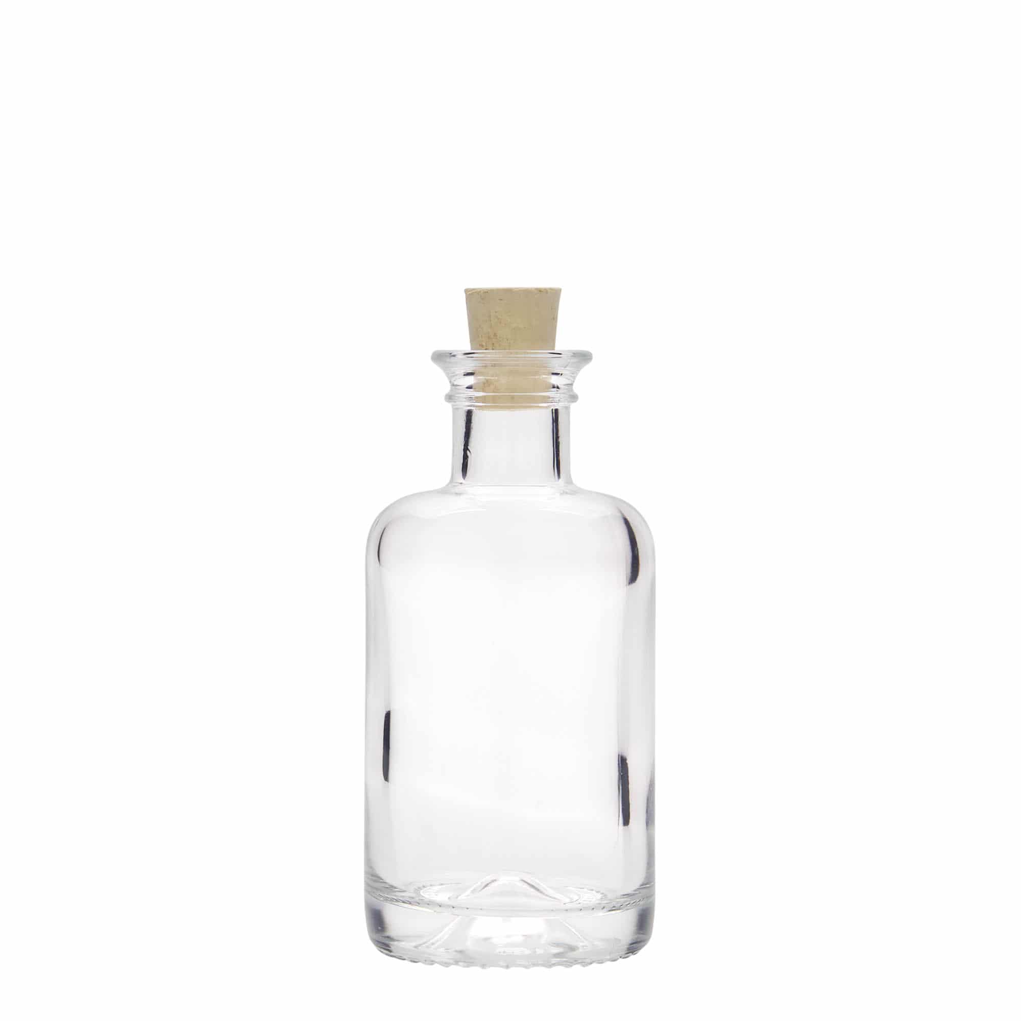 100 ml γυάλινο μπουκάλι φαρμακοποιού, στόμιο: φελλός