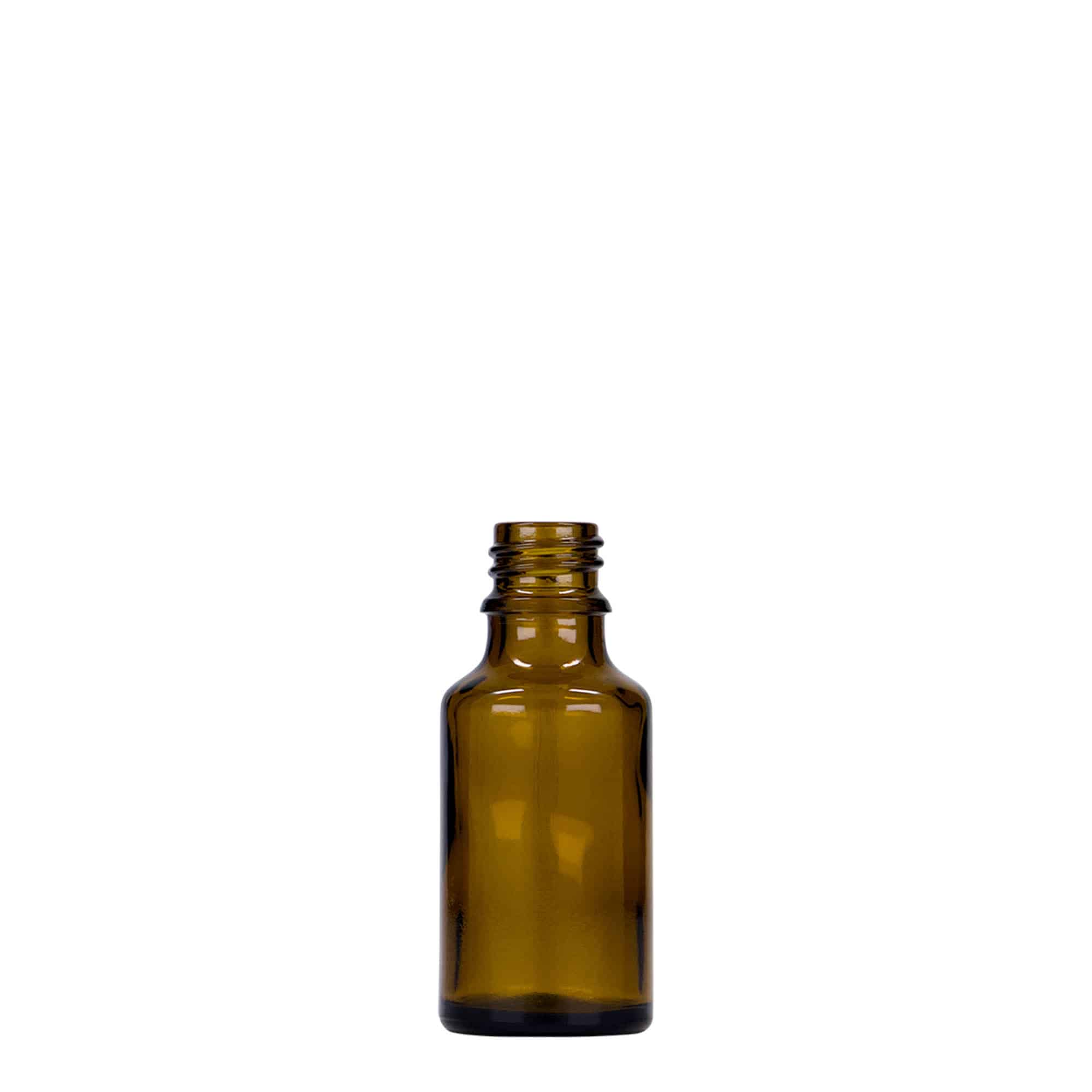 25 ml ιατρικό μπουκάλι, γυάλινο, καφέ, στόμιο: DIN 18